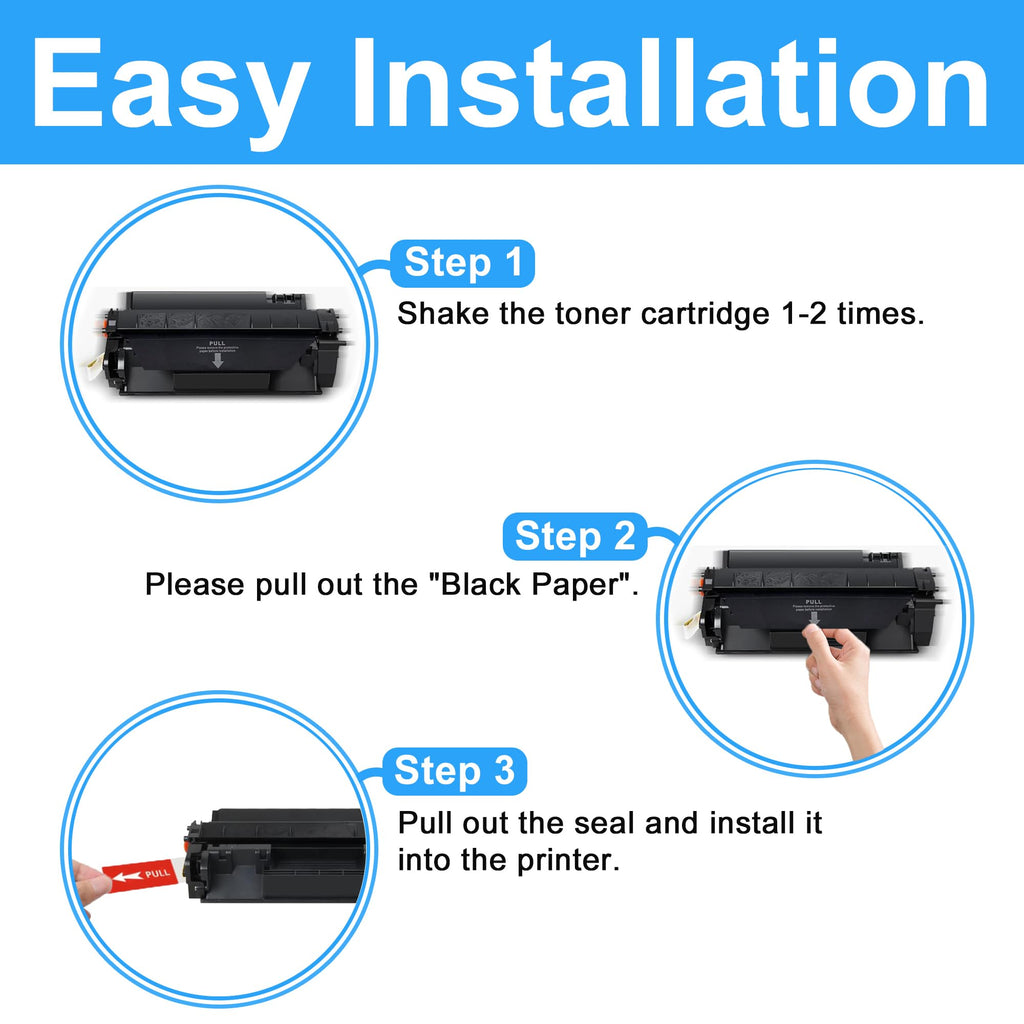 LCL CE505A Black Toner Cartridge Replacement for HP 05A CE505A CE505X for HP LaserJet P2030 P2035 P2035n P2050 P2055 P2055d P2055dn P2055x Printers (2-Pack)