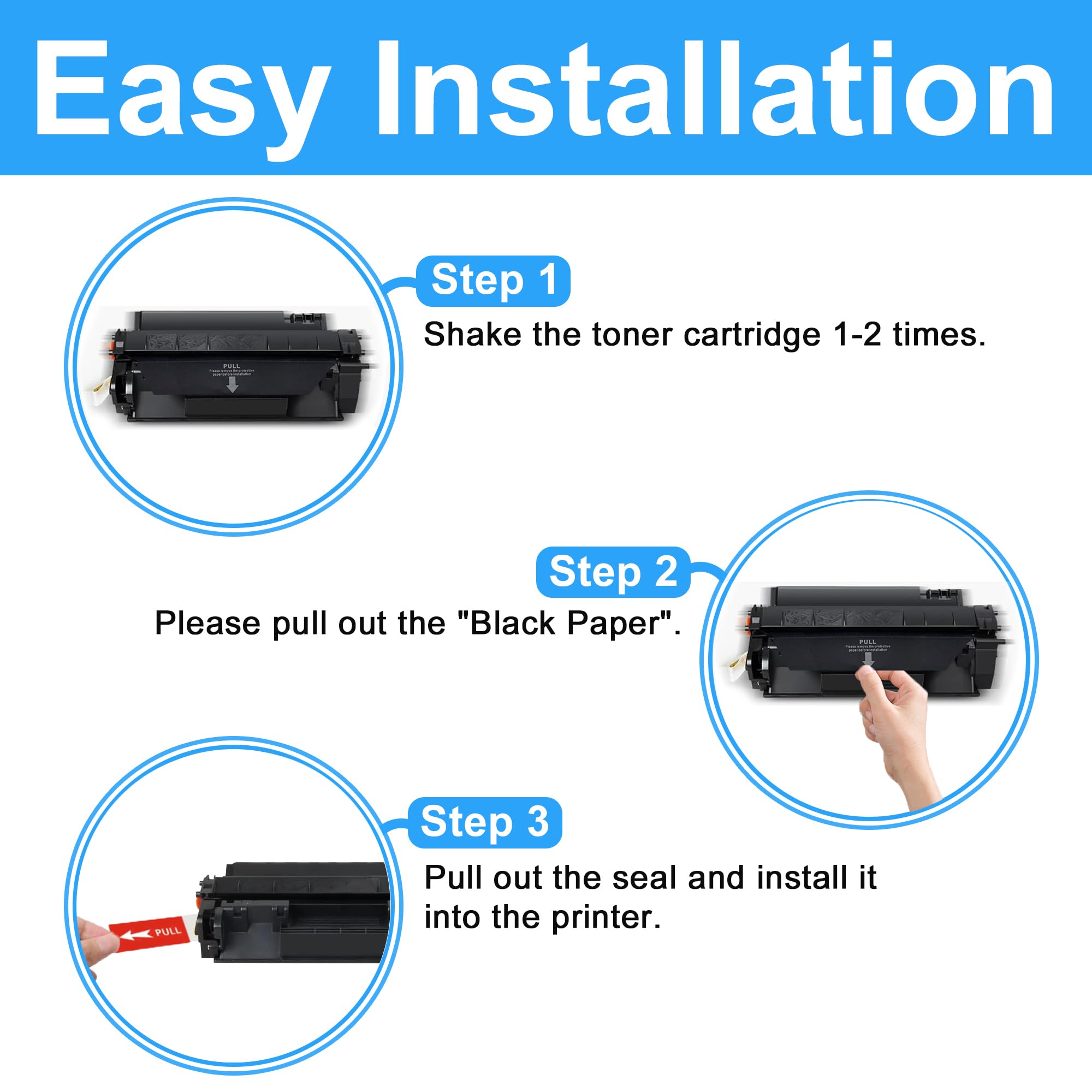 LCL CE505A Black Toner Cartridge Replacement for HP 05A CE505A CE505X for HP LaserJet P2030 P2035 P2035n P2050 P2055 P2055d P2055dn P2055x Printers (2-Pack)
