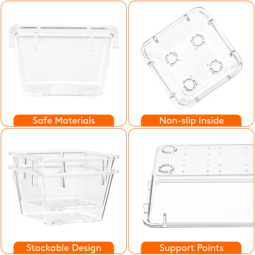Lifewit Drawer Organizer, Clear Makeup Organizer, Plastic Desk Organizer and Storage for Makeup, Jewelries, Bedroom, Bathroom, 25 Packs