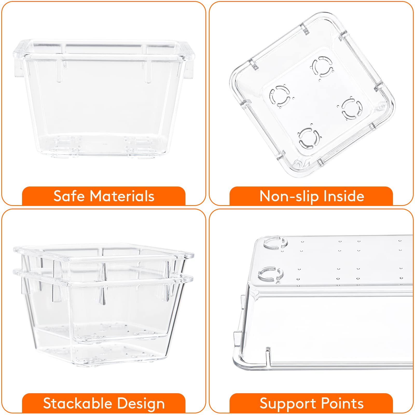 Lifewit Drawer Organizer, Clear Makeup Organizer, Plastic Desk Organizer and Storage for Makeup, Jewelries, Bedroom, Bathroom, 25 Packs