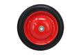 Shepherd Hardware 9596 10-Inch Semi-Pneumatic Rubber Tire, Steel Hub with Ball Bearings, Ribbed Tread, 1/2-Inch Centered Axle Diameter