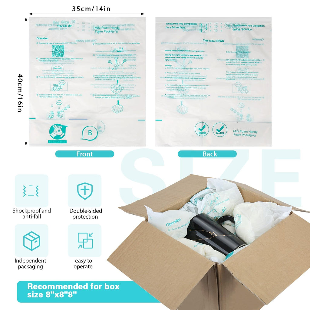 6 PCS Expanding Foam, 16”x 14” Packing Foam Instant Pack Packing Material Expandable Foam for shipping - Shipped from Canada