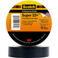 3M Scotch Super 33+ Electrical Tape - 1 in x 36 yd (108 ft), Premium Grade All-Weather Vinyl, Resistant to Abrasion, Moisture, Corrosion, Alkalies - 1 Long Roll, Black