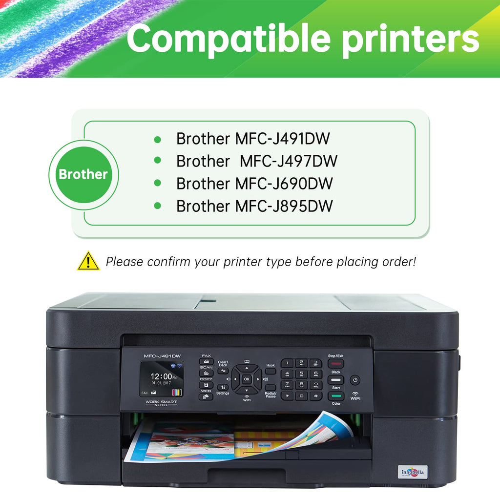 EXCERCUS LC3013 LC3011 Ink Cartridge Replacement for Brother LC3013 XL LC 3013 LC-3013 LC3011 Ink Compatible with MFC-J491DW MFC-J497DW MFC-J690DW MFC-J895DW Printer (2C 2M 2Y)