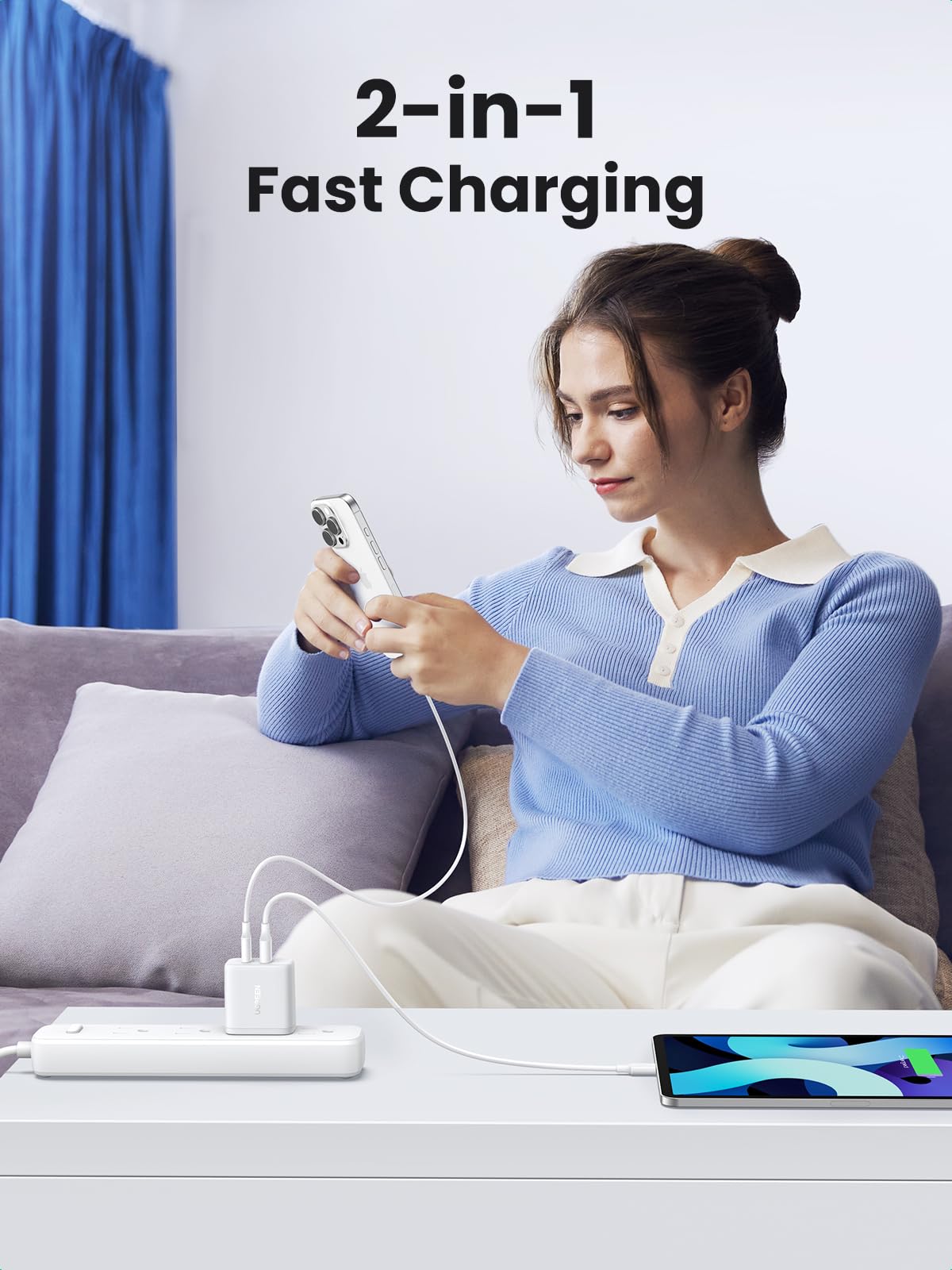 UGREEN 2 Pack 20W USB C PD Wall Charger Block Fast Charge, 2 Ports PD + QC, Compatible with iPhone 17 16 15 14 Pro Max, Pixel 10 9 8 Pro, Galaxy S26 S25 S24 S23, iPad Air and More