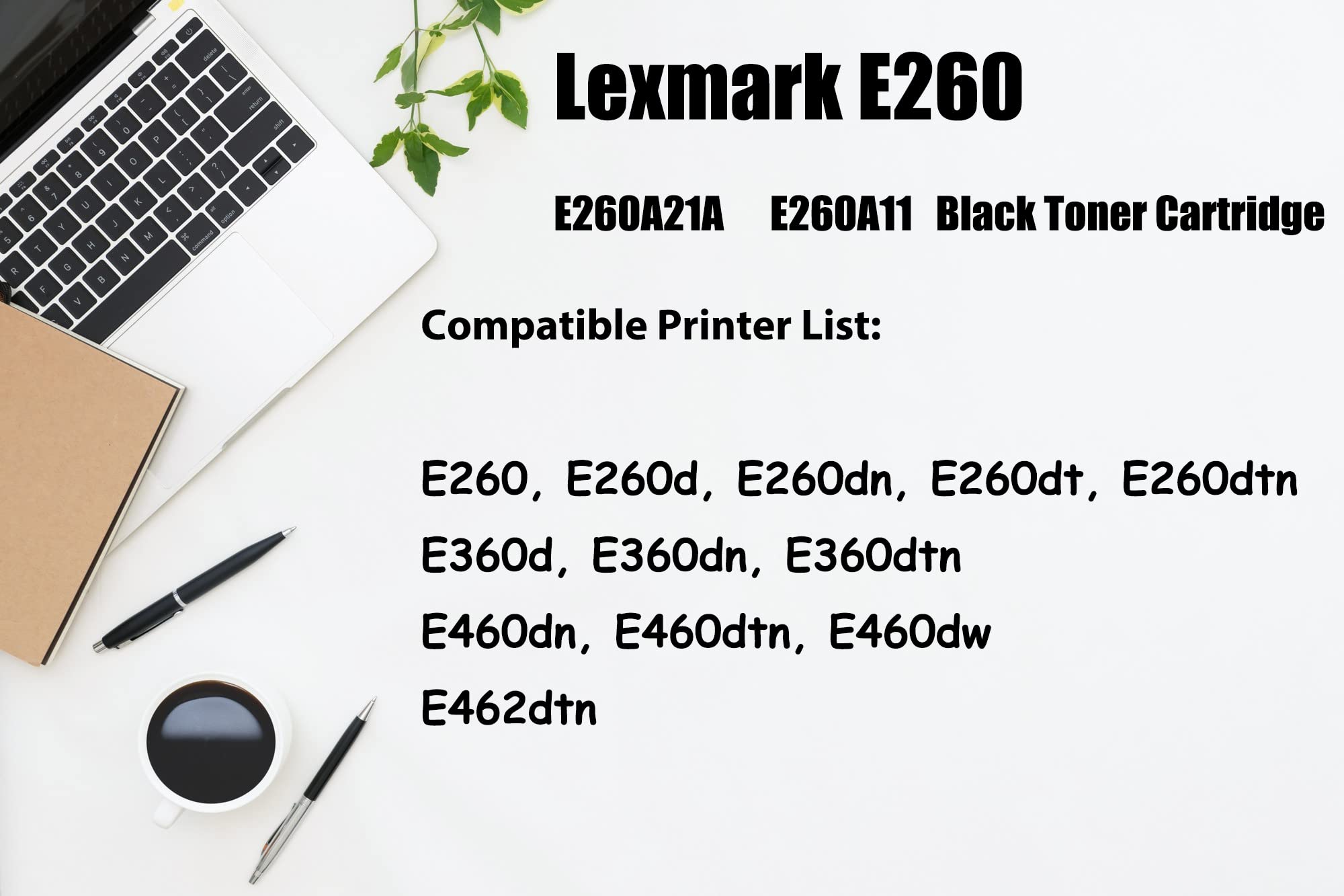 Ultra Toner® Compatible Replacement for Lexmark E260 E260A21A E260A11A Black Toner Cartridge for Lexmark E260 E260D E260DN E360 E360D E360DN E460 E460DN E460DTN E460DW E462dtn (1 Pack)