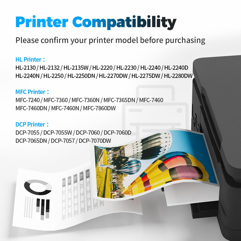BAIINK Compatible TN450 TN420 Toner Cartridge Replacement for Brother TN450 TN-450 TN420 TN-420 Compatible with HL-2130 2132 2220 2240 MFC 7860 7070DW 7360N DCP-7065DN 2840 2940 (2 Black)