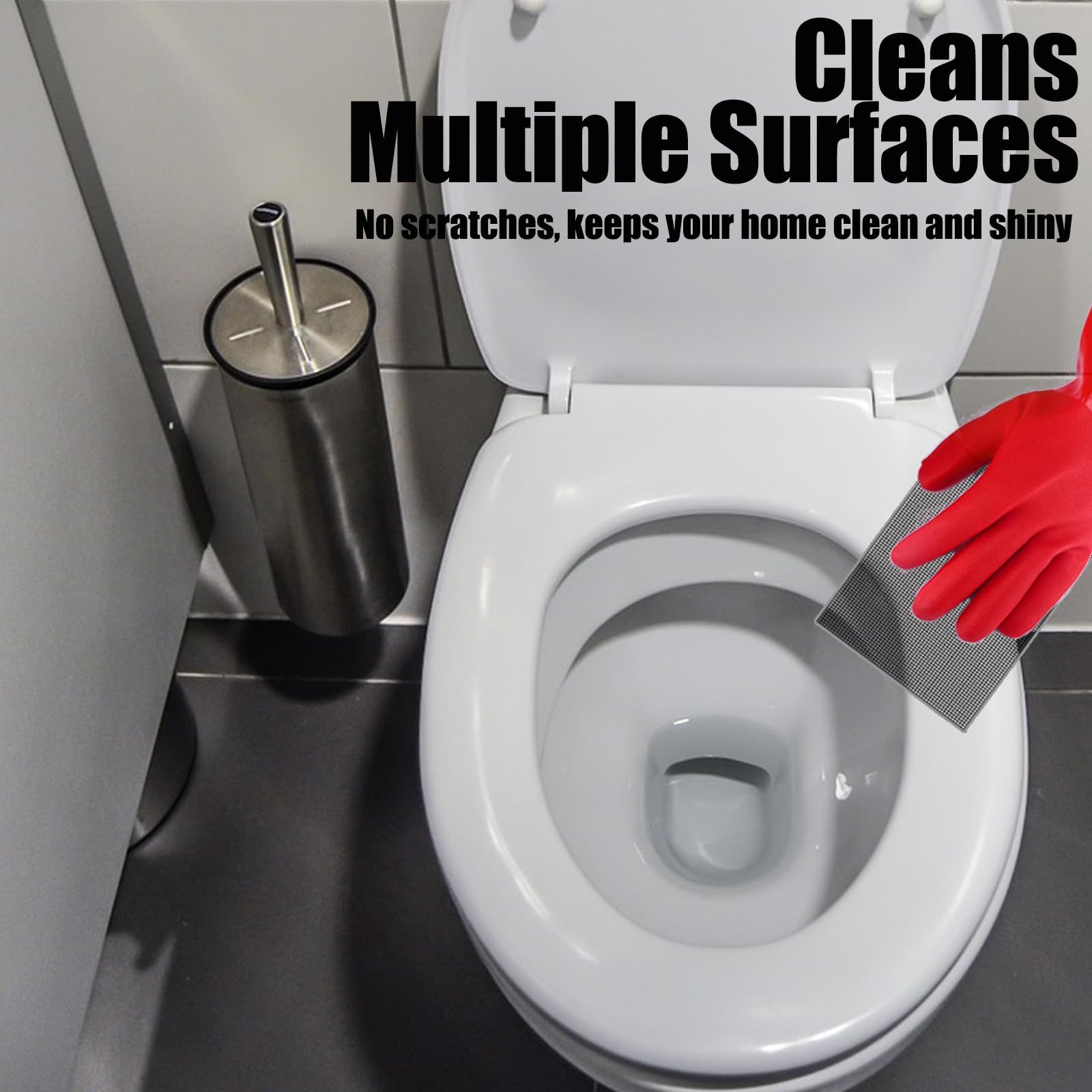 Qiveaory 2024 New Upgrade Toilet Cleaning Screens 50pcs Toilet Cleaner Hard Water 5.5 x 4 Inch Flexible Scrubbing Pads Remove Calcium Deposits Carbon Rust for Toilet Kitchen