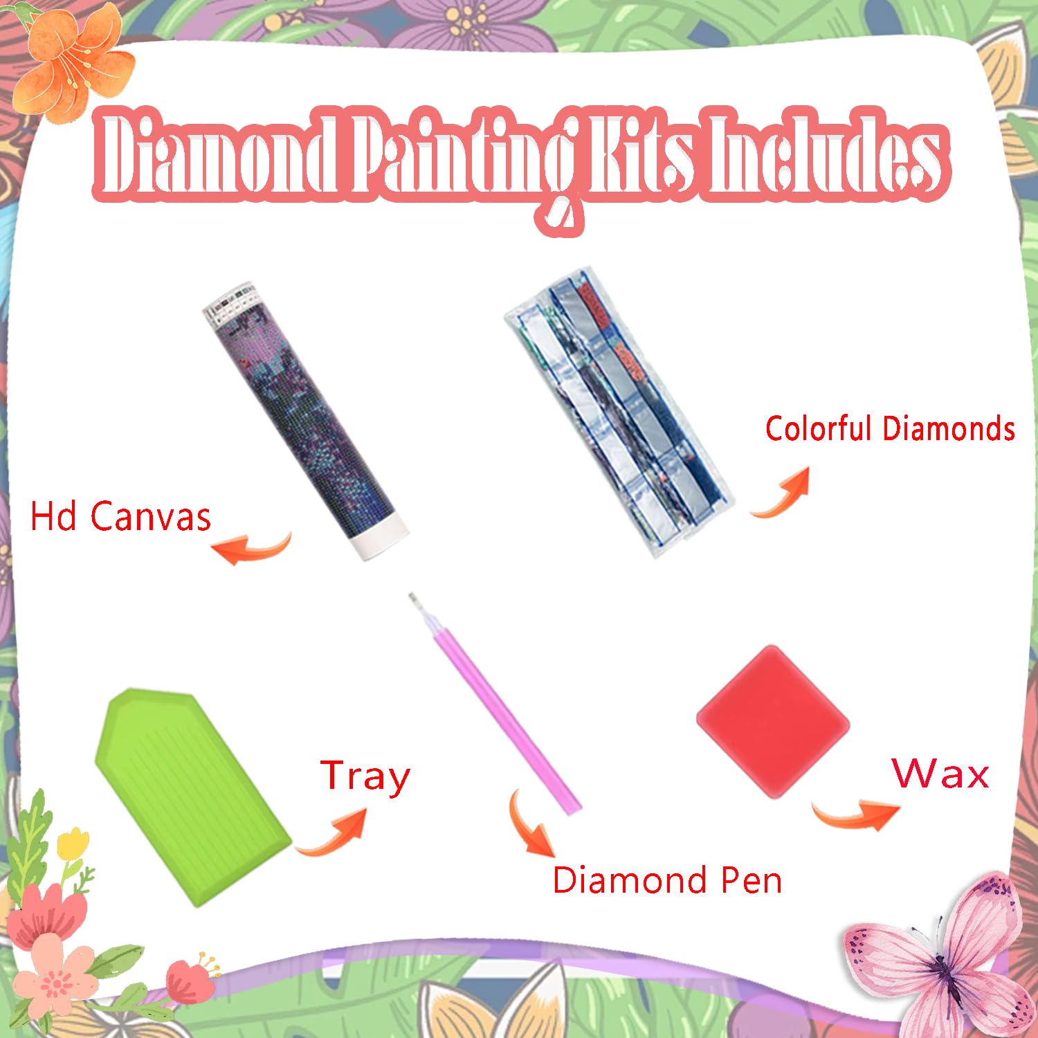 EWJRNSF 6 Pack 5D Diamond Painting Kits for Adults, Diamond Art Kits for Beginners of All Ages, Round Full Drill Painting by Numbers Crafts Home Wall Decor 12 x 16 Inches Landscape