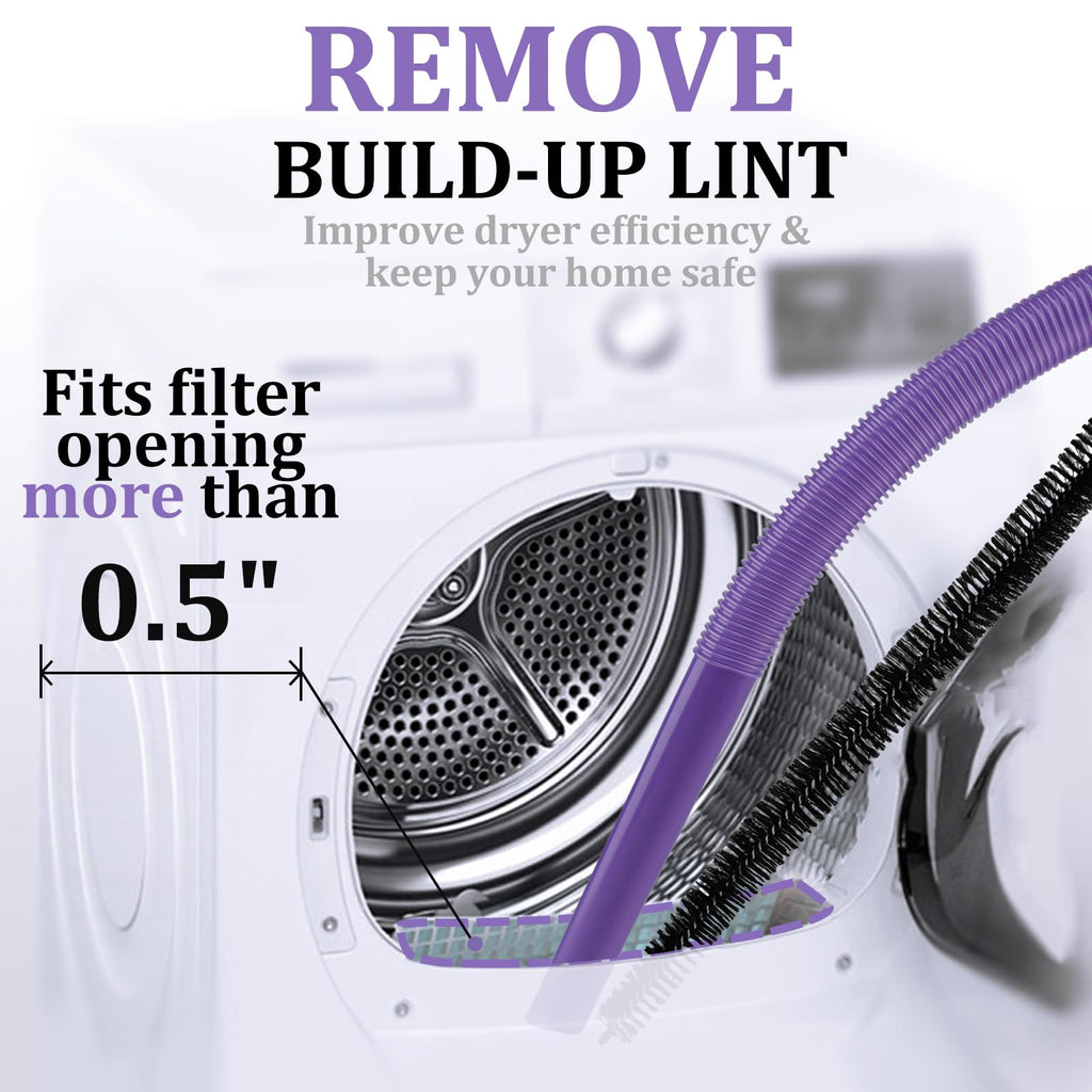 Fullclean Dryer Vent Cleaner Kit for Dyson Gen 5 V15 V12 V11 V10 V8 V7 Detect Absolute Cyclone Outsize Slim Vacuum Cleaner Nozzle Crevice Flexible Dryer Lint Removal Tool Attachments