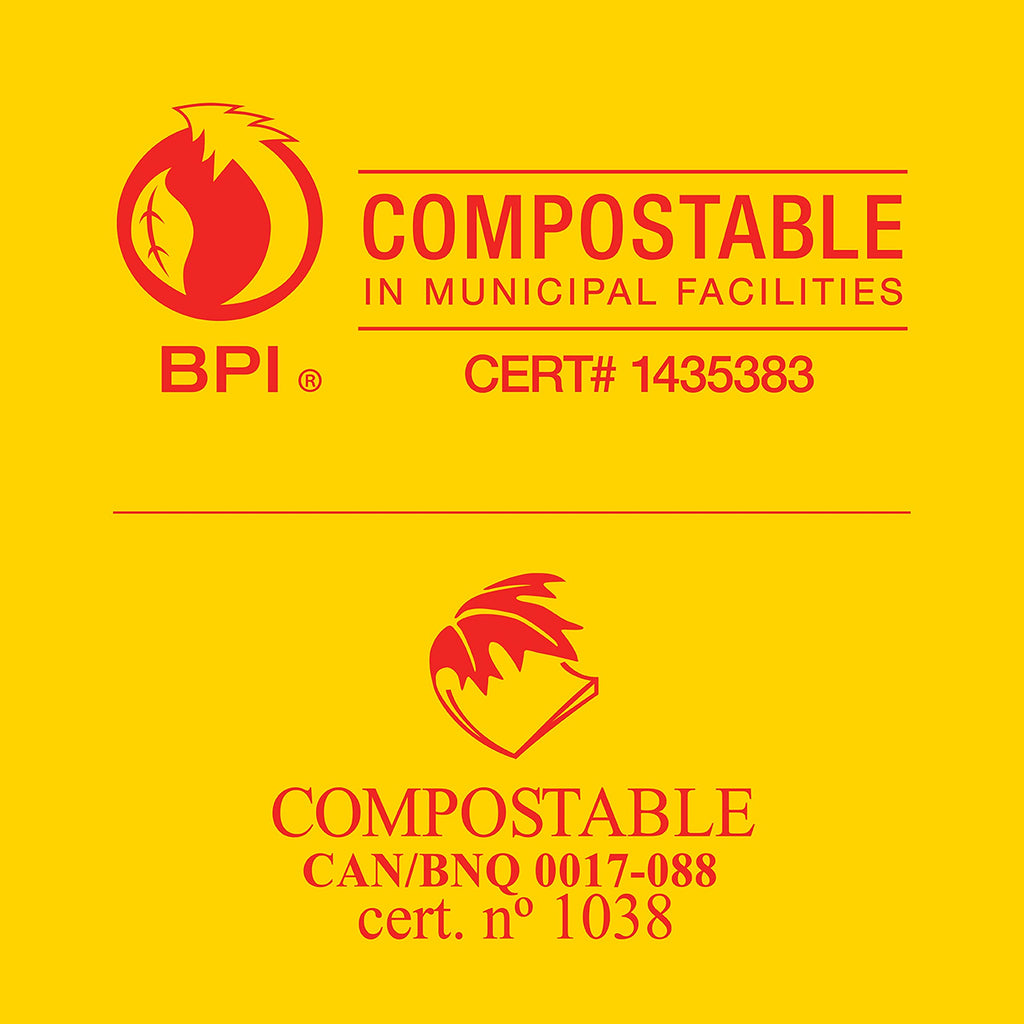 Glad 100% Compostable Bags - Small 10 Litres - Lemon scent 100 Compost Bags