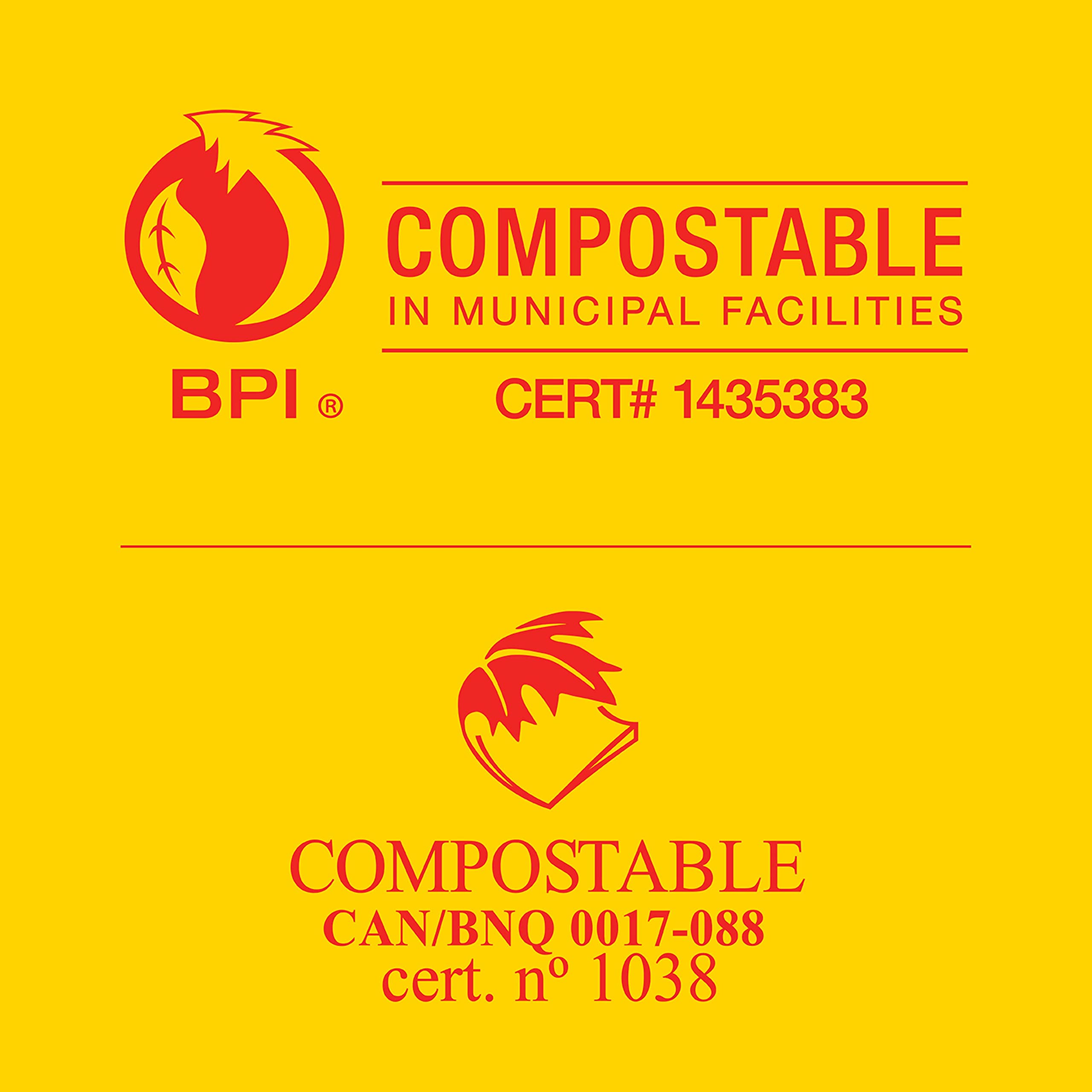 Glad 100% Compostable Bags - Small 10 Litres - Lemon scent 100 Compost Bags