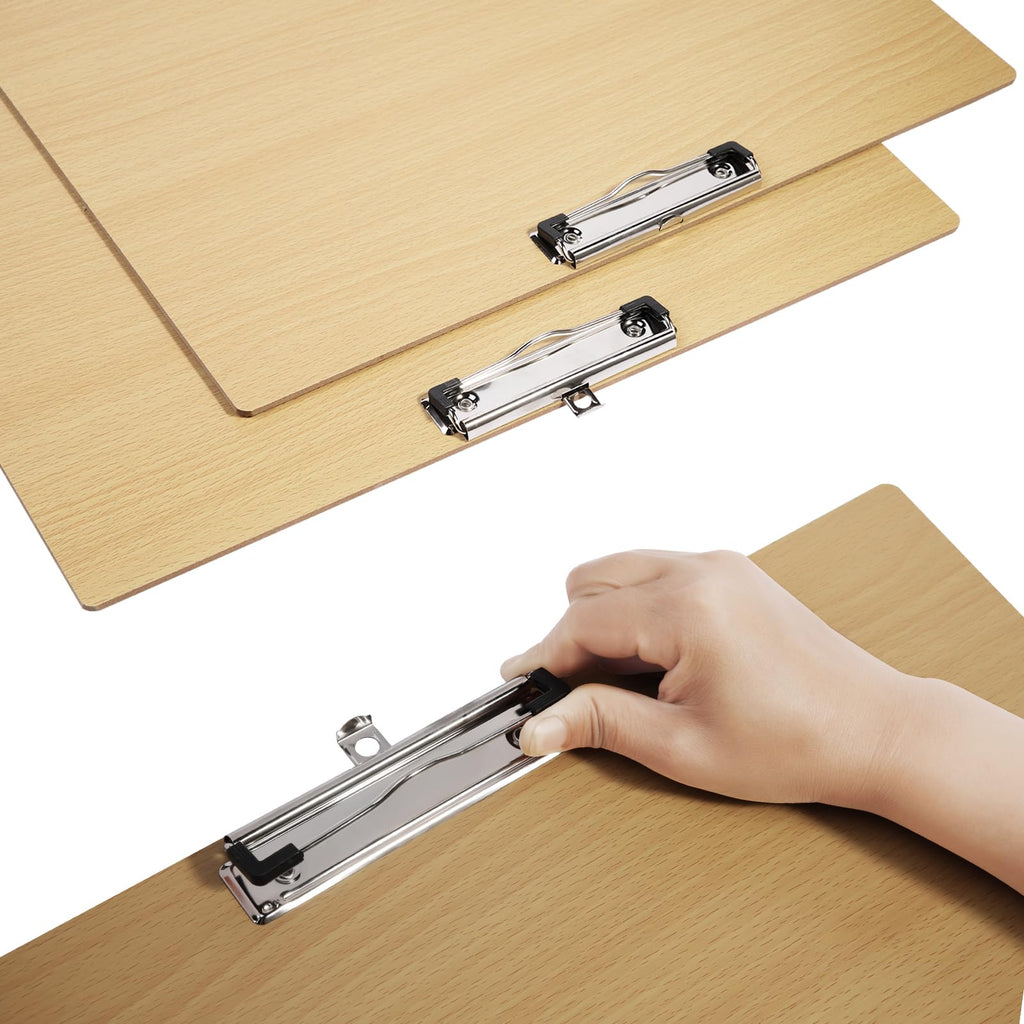 BOMKEE 2 Pack Extra Large Clipboard, 11x17 inch Legal Size Wooden Landscape Clipboard Horizontal/Vertical Clipboards for Artists Drawing, Sketching