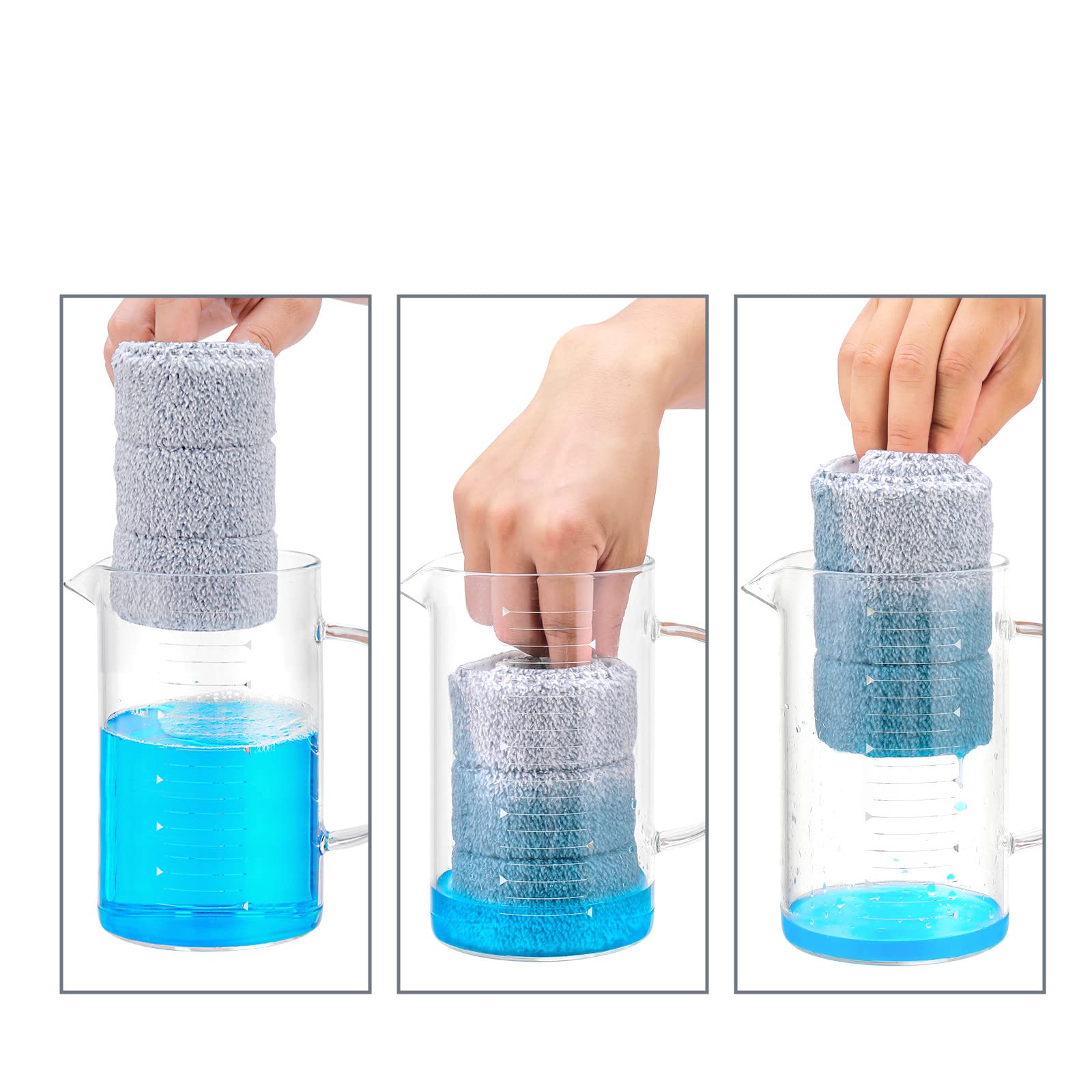 6Pcs Flat Mop Pads Compatible with JOYMOOP or 11-13" Size Flat Mops, Joymoop Mop Replacement Pads, 13" x 4.9" Washable Microfiber Mop Head/Pads/Refill for Floor Cleaning