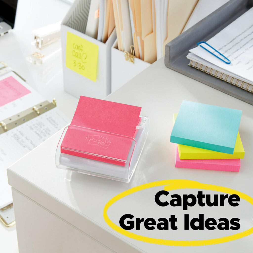 Post-it Pop-up Notes, 3x3 in, 18 Pads, America's #1 Favorite Sticky Notes, Poptimistic Collection, Bright Colors (Pink, Orange, Blue), Clean Removal, Recyclable (R330-18CTCP)