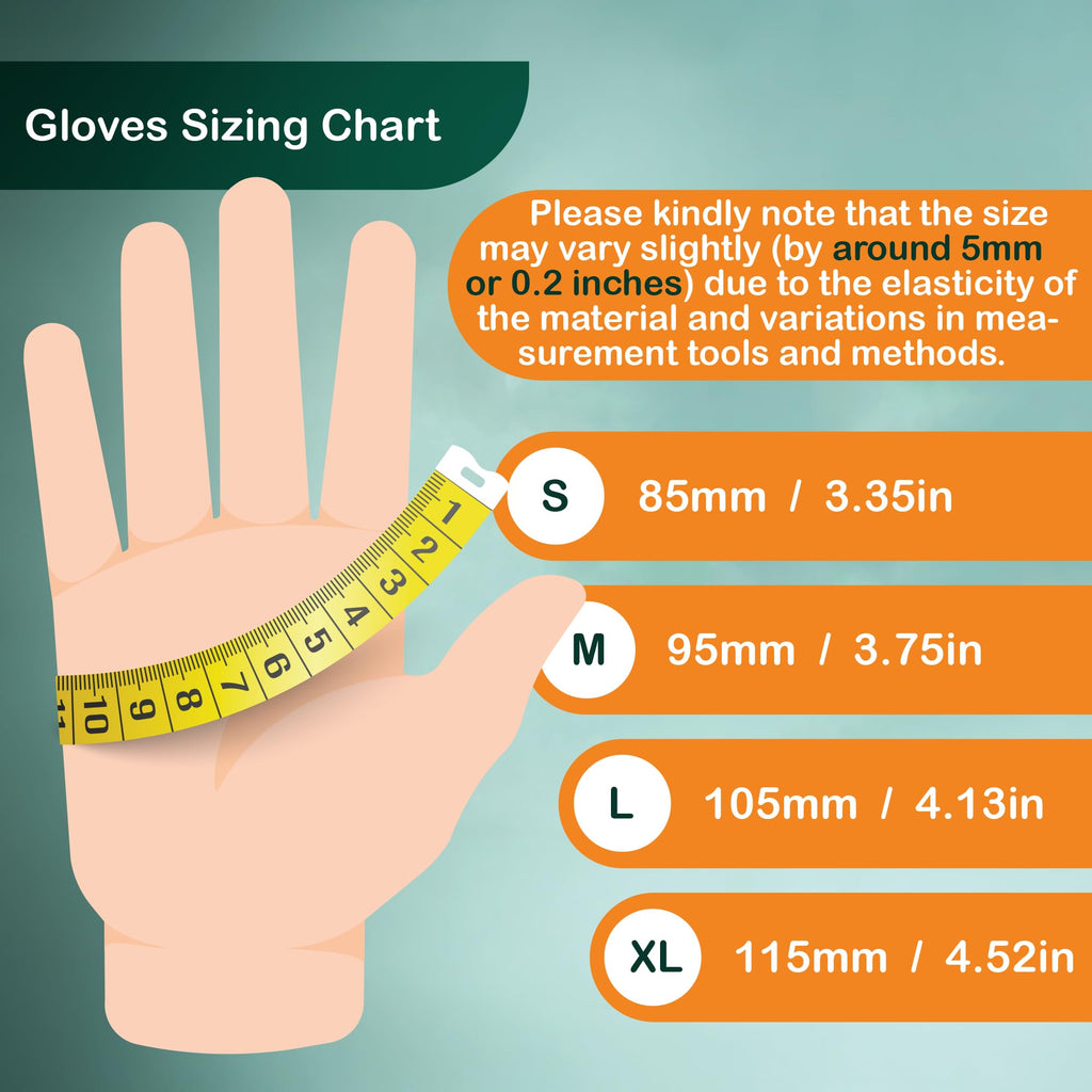 MiraPak Black Nitrile Disposable Gloves 6 Mil Extra Strength, Food-Safe,Latex & Powder Free, Textured Fingertips Gloves (Large)