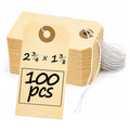 Perco Manila Shipping Tags #1 7x3.5 cm with Elastic, Box of 100