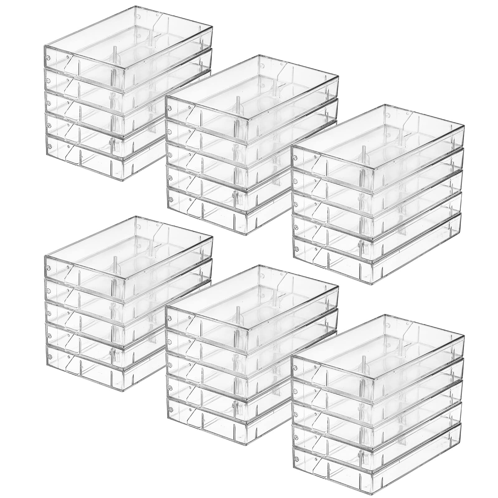 Fasmov 30 Pack Cassette Tape Cases, Clear Plastic Storage Cases, Perfect for Audio Cassette Tape Organization, 4.25" L x 2.75" W x 0.6" H