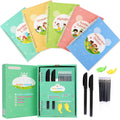 Magic Ink Practice Copybooks for Kids, Reusable Grooved Handwriting Training Workbooks for Preschools, Grooves Design Pen Control Tools, Early Childhood Education Materials (20cmX14cm, 5 Books)