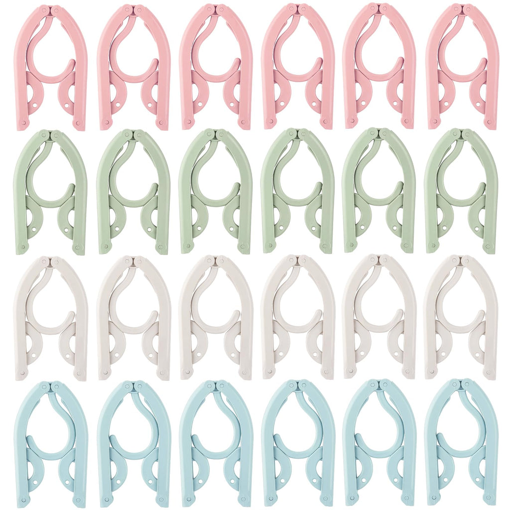 24PCS Travel Hangers Folding Hangers Portable Clothes Hangers,Lightweight Foldable Suitable for Travel Business Camping and Home