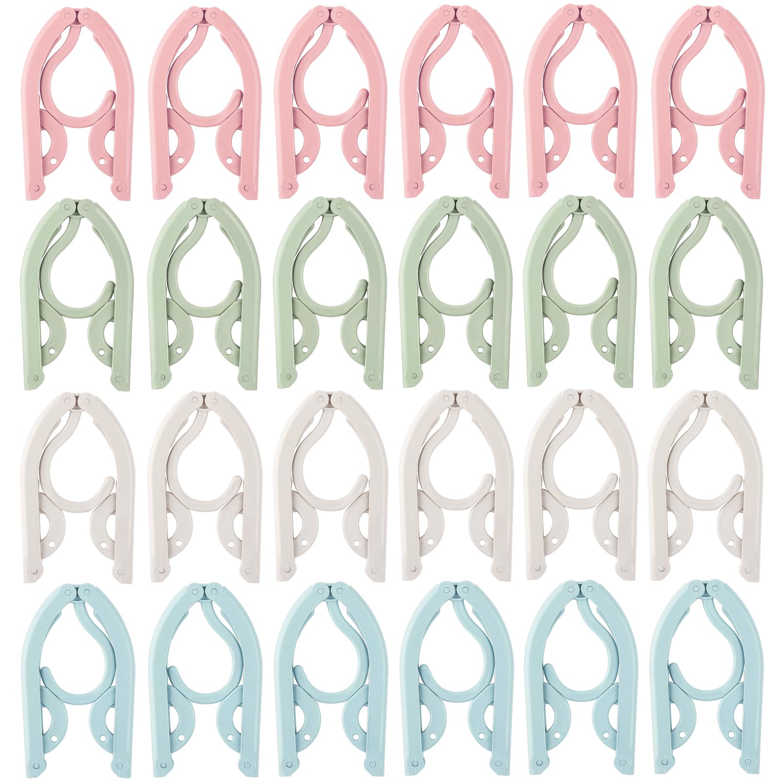 24PCS Travel Hangers Folding Hangers Portable Clothes Hangers,Lightweight Foldable Suitable for Travel Business Camping and Home