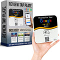NFC Tap Plate (1-Pack) by Review Highway – Canada Made - Compatible with Google Reviews - NFC Tap & QR Scan for Instant Reviews - iPhone/Android Compatible – Reusable & Lightning Fast
