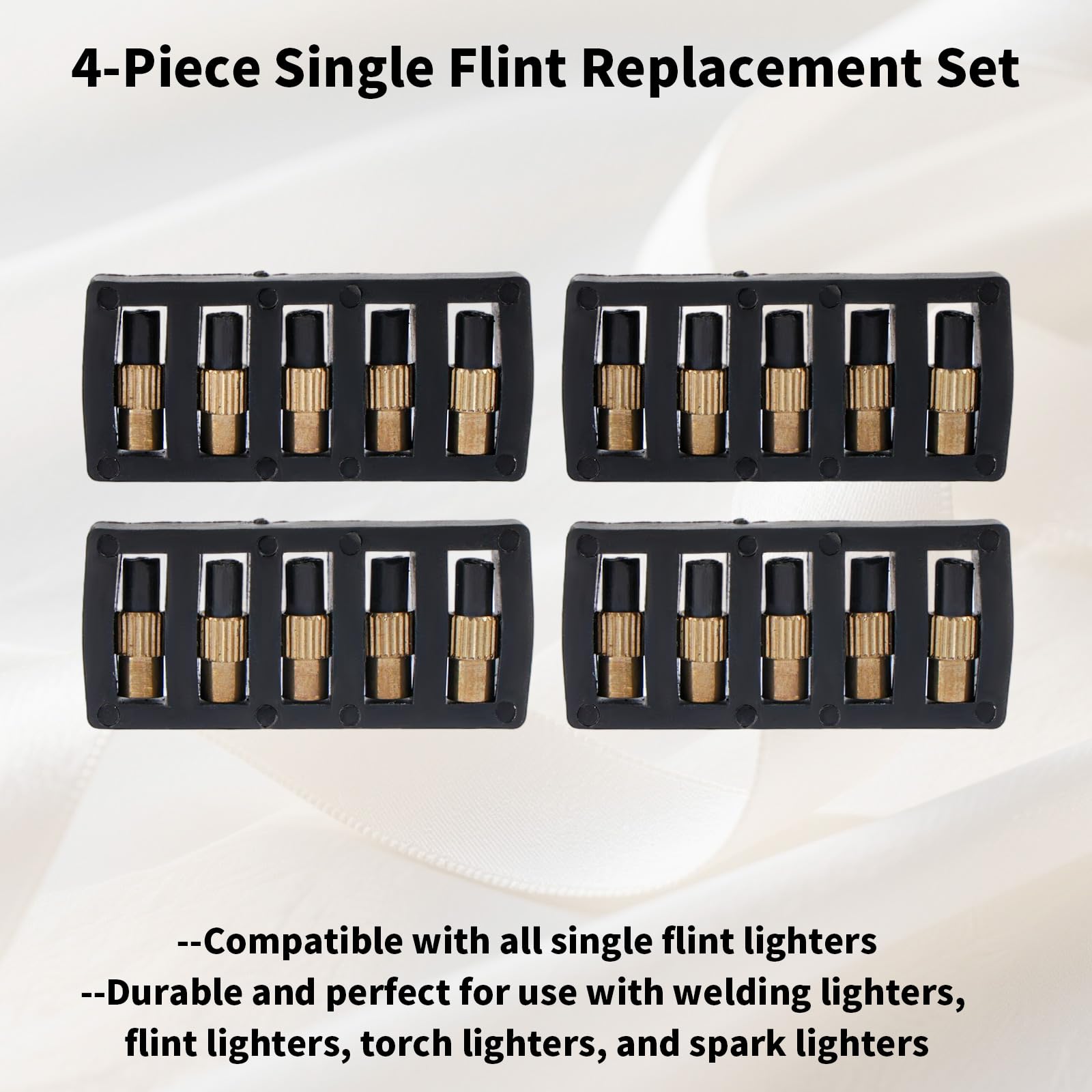 2pcs Torch Striker, Single Flint Spark Lighter with 20 Extra Flint Replacement for Cutting, Brazing & Welding