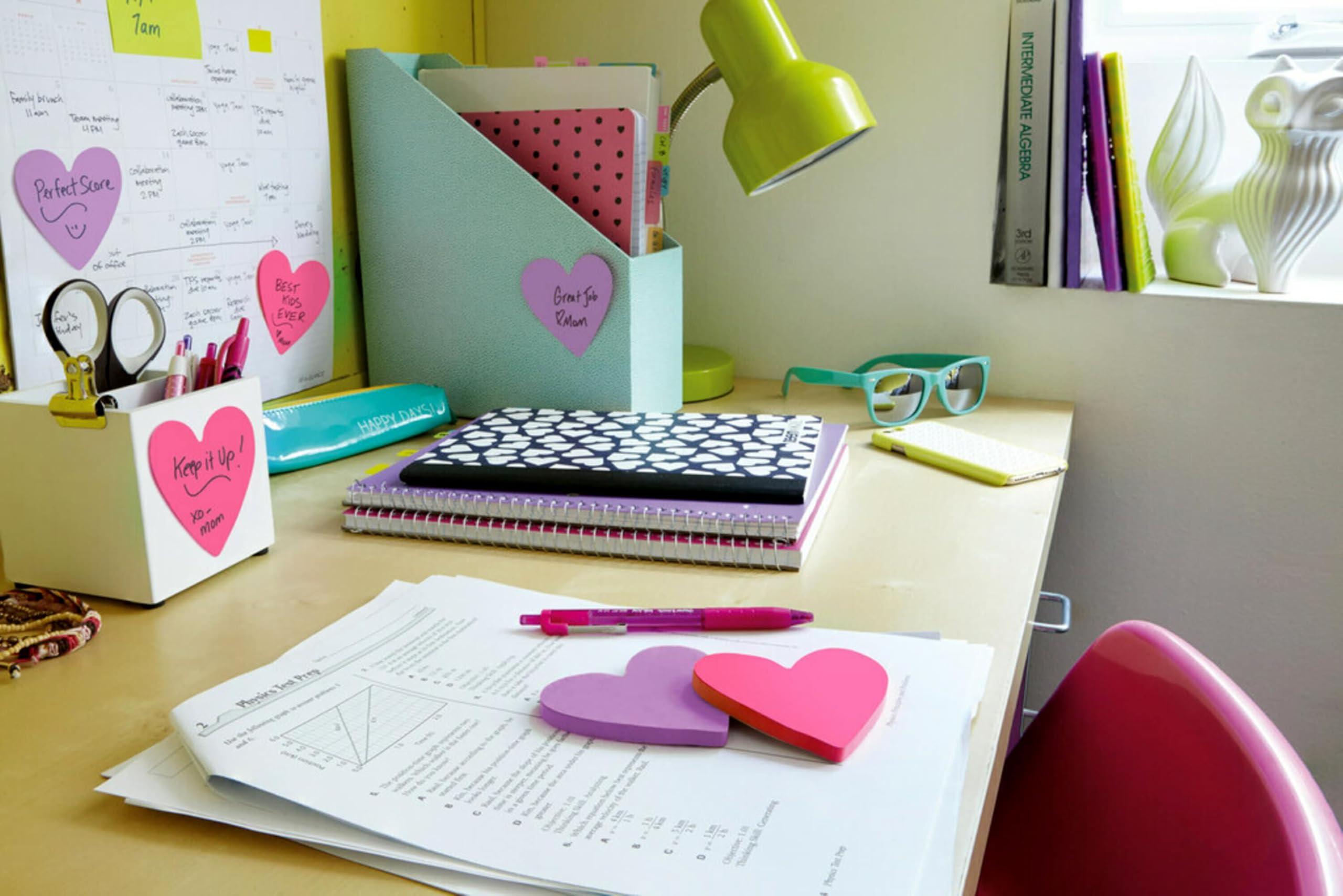 Post-it 7350-HRT Notes Die Cut Sticky Notes, 2.6" x 2.6", 2 Pads, Heart Shaped [OB]