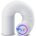 Portable Air Conditioner Hose, 5.1 Inch Diameter Counter Clockwise AC Hose Exhaust Vent Length up to 59", Universal Portable AC Exhaust Hose Air Conditioner Parts & Accessories (Hose - 5 inch)