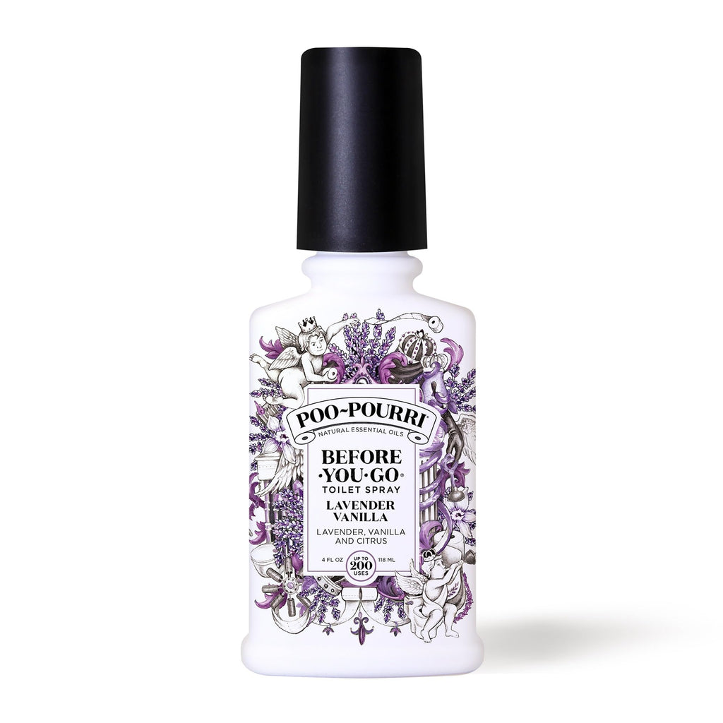 Poo-Pourri Lavender Vanilla Scent Before-You-Go Toilet Spray 4 oz Bottle, 4 Fl Oz, 4 Fl Oz