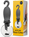 OTOTO Kitty Cut Pizza Cutter Wheel - Pizza Cutters Stainless Steel, Funny Kitchen Gadgets and Kitchen Gifts, Cat Gift for Women Cat Lovers (kitty cut)