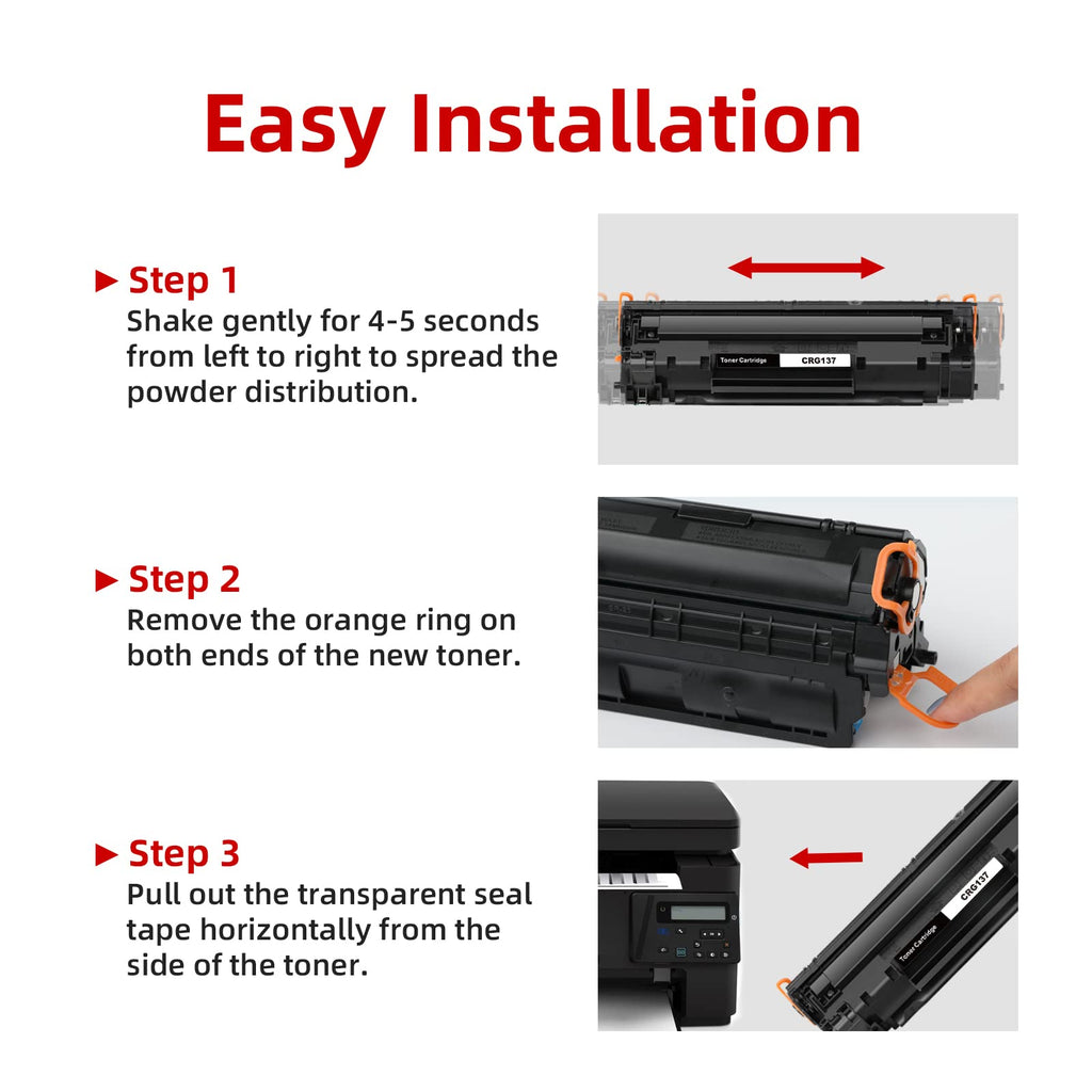 Compatible 137 Toner Cartridge Replacement for Canon 137 CRG137 for Canon ImageClass D570 LBP151dw MF211 MF212w MF216n MF217w MF227dw MF229dw MF232w MF236n MF244dw MF247dw Printer (Black, 2 Pack)