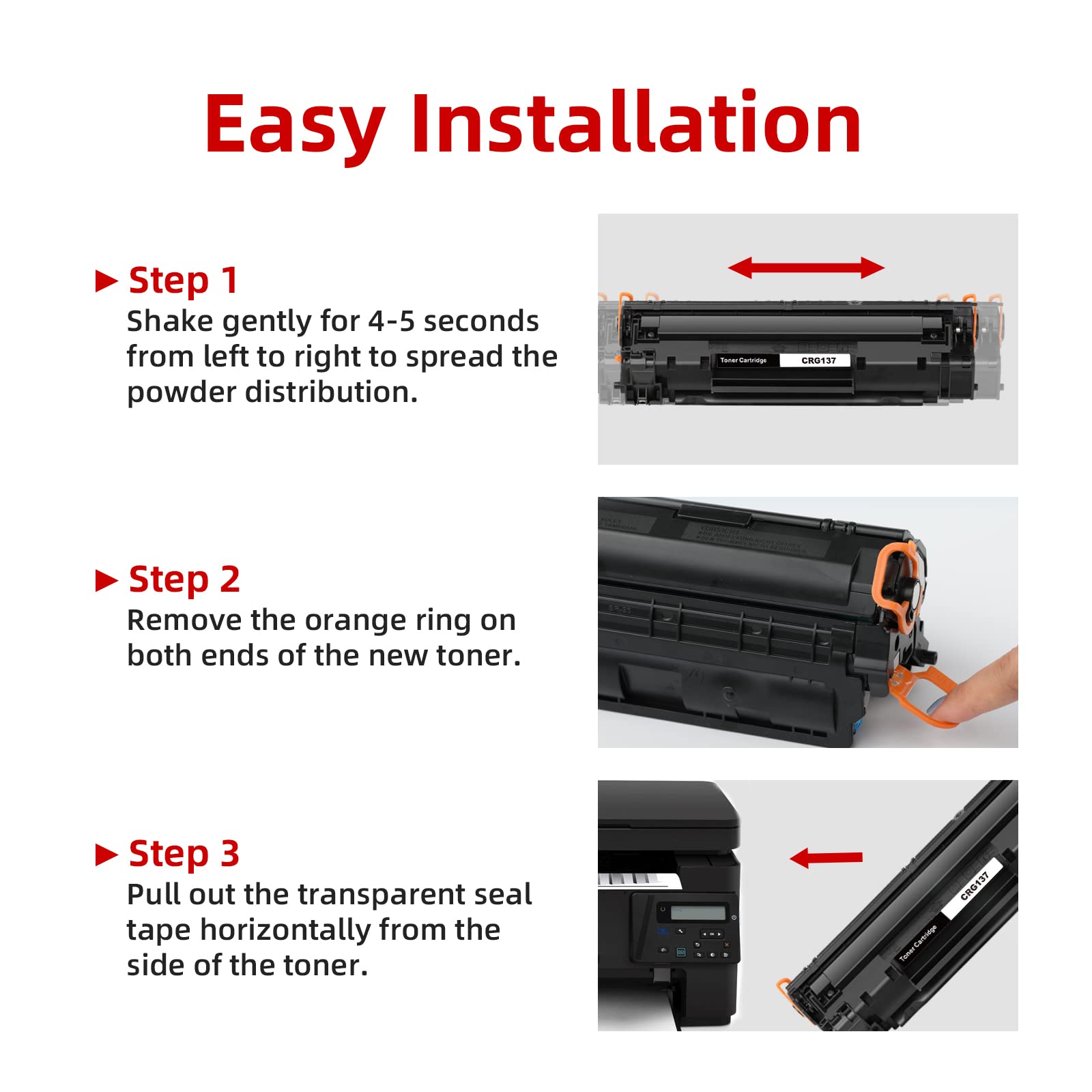 Compatible 137 Toner Cartridge Replacement for Canon 137 CRG137 for Canon ImageClass D570 LBP151dw MF211 MF212w MF216n MF217w MF227dw MF229dw MF232w MF236n MF244dw MF247dw Printer (Black, 2 Pack)