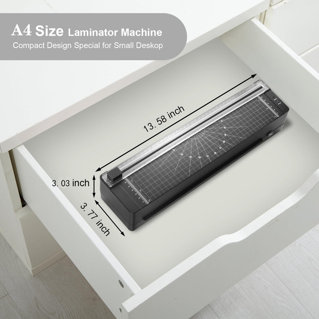 Laminator 9-inch Thermal Laminator with Laminating Sheets 10pcs, with Paper Cutter and Corner Rounder,with 2-Min Faster Preheat,Mini Personal Lamination Machine withr for Teacher Home (A4-388)