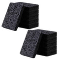 12 - Pack Non-Scratch Scrub Sponges - Sponges for Dishes and Washing Dishes, Cleaning Sponges for Kitchen Home Bathroom Cars, Funny Cut-Outs DIY for Kids (Black)
