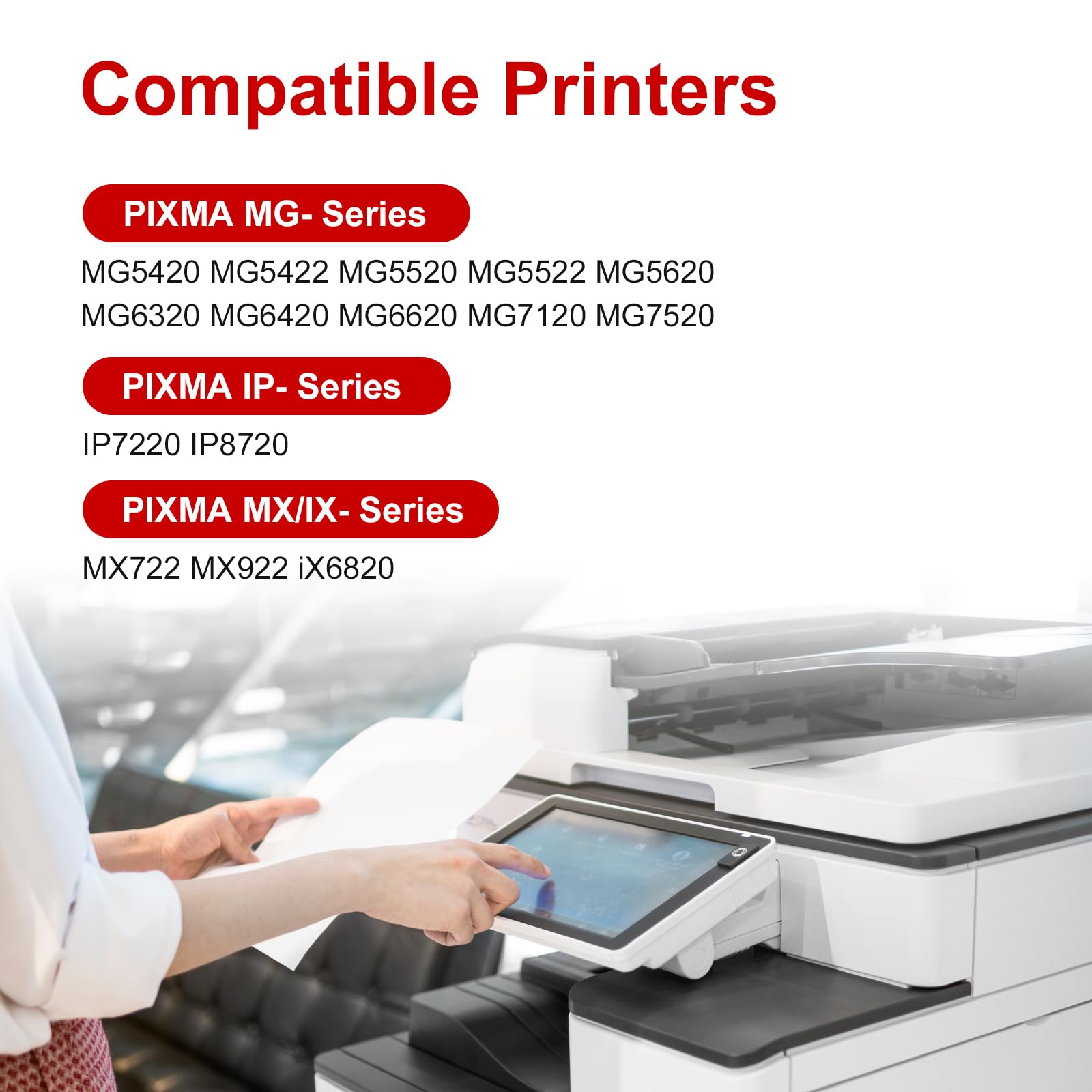 250XL 251XL Ink Cartridges Compatible for Canon 250 251 Printer Ink Work with Canon Pixma MX922 IX6820 MX920 IP8720 IP7720 MG5520 MG5520 MG5522 MG6320 MG6620 MG7120 MG7520 Printers 10P
