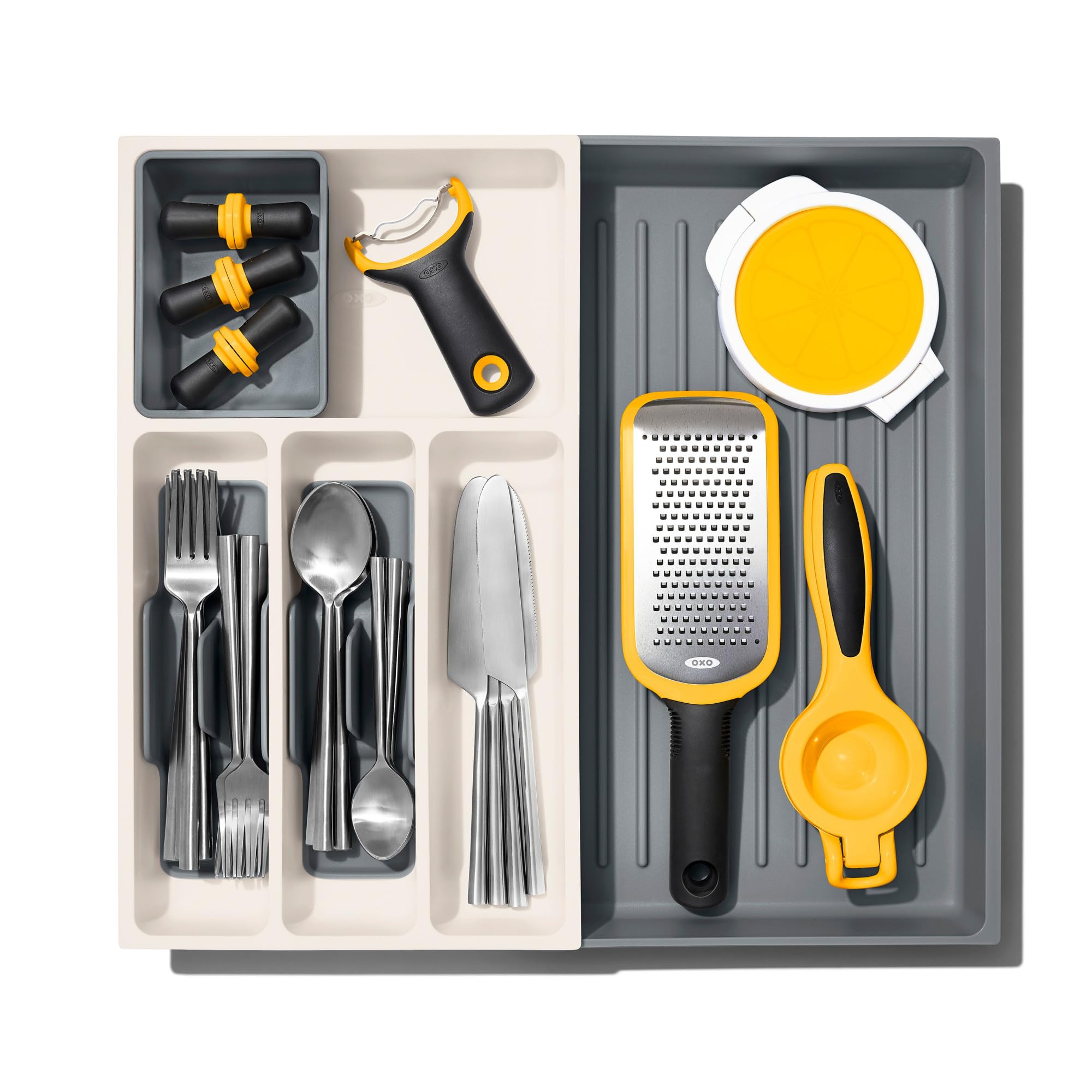 OXO Good Grips Expandable Utensil Drawer Organizer, Kitchen Organizers and Storage Drawer