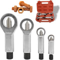Nut Splitter Heavy Duty Set, 4 PCS Adjustable Rusted Nuts Broken Damaged Screw Nut Cracker Tool, Corroded Stuck Nut Removal Splitting Tools (Remove Nut Dia. 9-12mm 12-16mm 16-22mm 22-27mm)