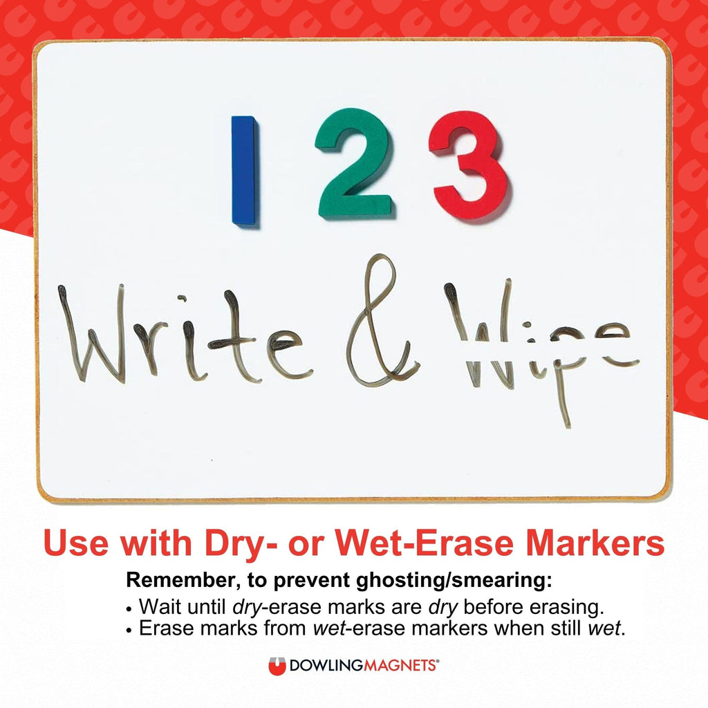Dowling Magnets Magnetic Dry-Erase Boards (Double-Sided Blank), 5 Pack, 12" Long x 8.75" Wide (735207)