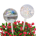 Vividaire 17 Oz 2 Weeks Glass Plant Watering Globes Large for Indoor Outdoor Potted Plants Self Watering Planter Insert Bulbs Water Plants While Away Vacation Devices (Iridescent Large 2-Pack)