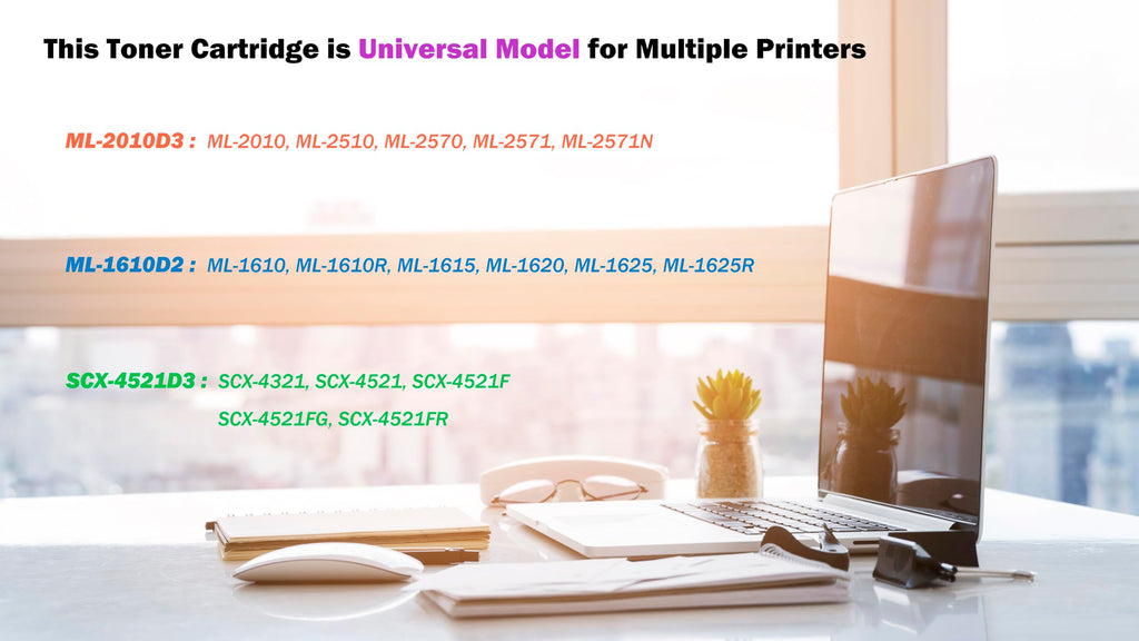 Ultra Toner® Compatible Replacement for Samsung ML-2010 ML-1610 Black Toner SCX-4521 ML-1610 ML-1610R ML-1615 1620 1625 1625R ML-2010 2510 2570 2571 2571N SCX-4321 SCX-4521 4521F 4521FG 4521FR (1 PK)