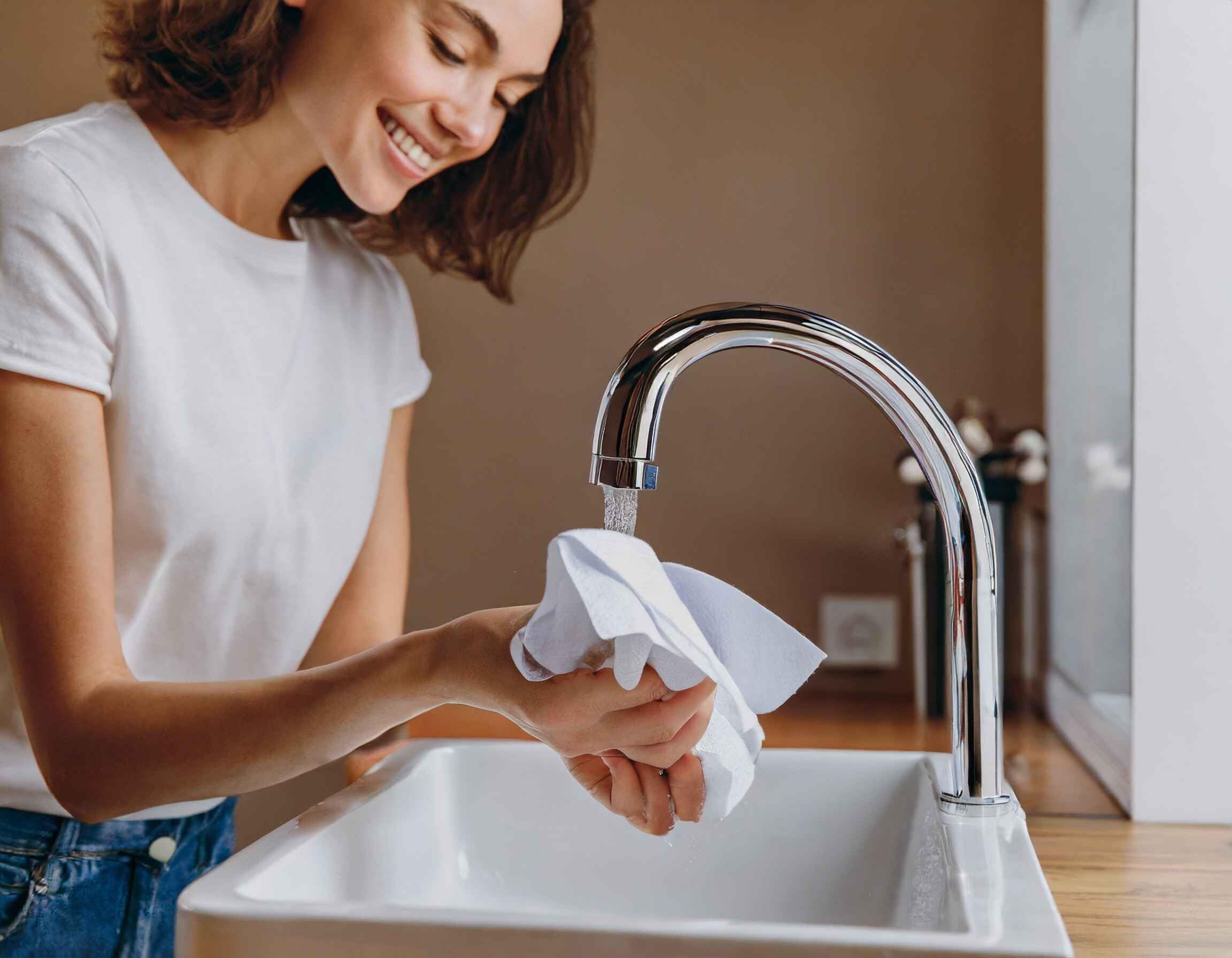 CANUCK DUCK® Cloth Streak Free Cloths - XL 16" x 16" White - Cleans with Water (Pack of 3)