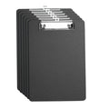 Clipboard A4, 6 Packs Plastic Clipboards Writing-Pad with Duty Clip for Office & Classroom Supplies - Black