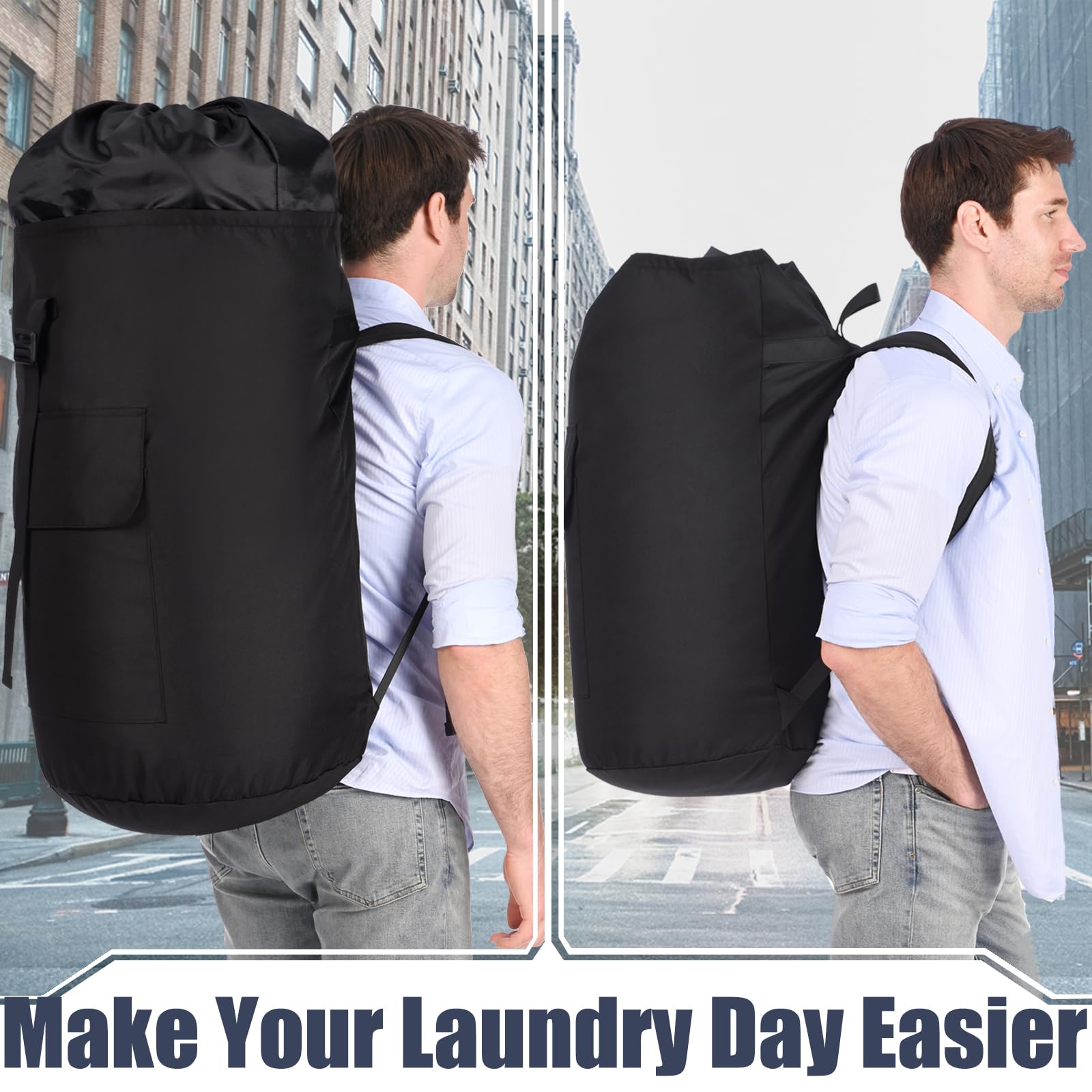 Laundry Bag Backpack 115L, College Laundry Backpack with Straps, Laundry Bags Extra Large Heavy Duty, Large Laundry Hamper Bag for College Students, Dirty Clothes Bag for Dorm, Apartment, Laundromat