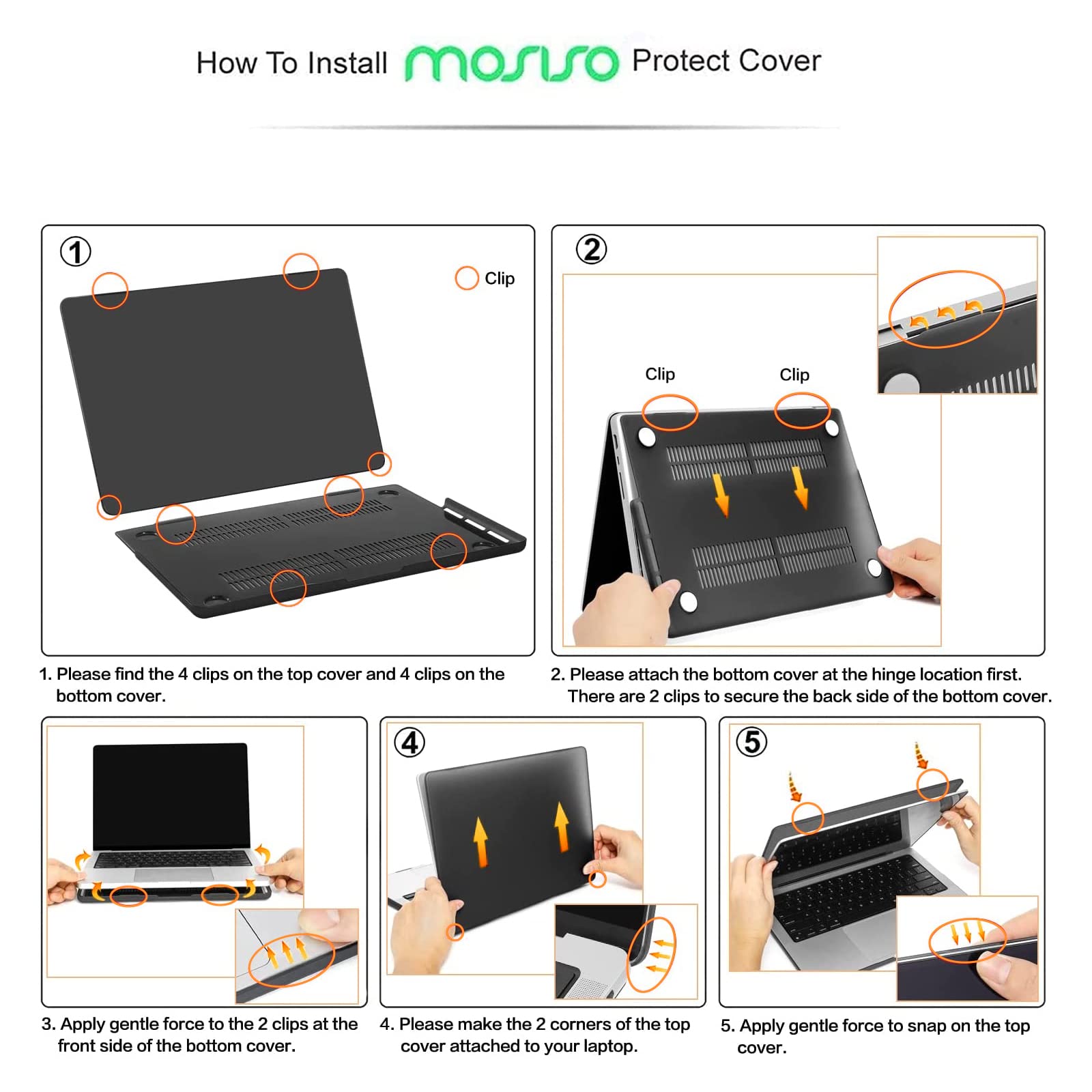 MOSISO Compatible with MacBook Pro 14 inch Case 2025 2024-2021 M4 M3 M2 M1 A3112 A3185 A3401 A2918 A2992 A2779 A2442, Plastic Peony Hard Shell Case&Keyboard Cover&Screen Protector, Black