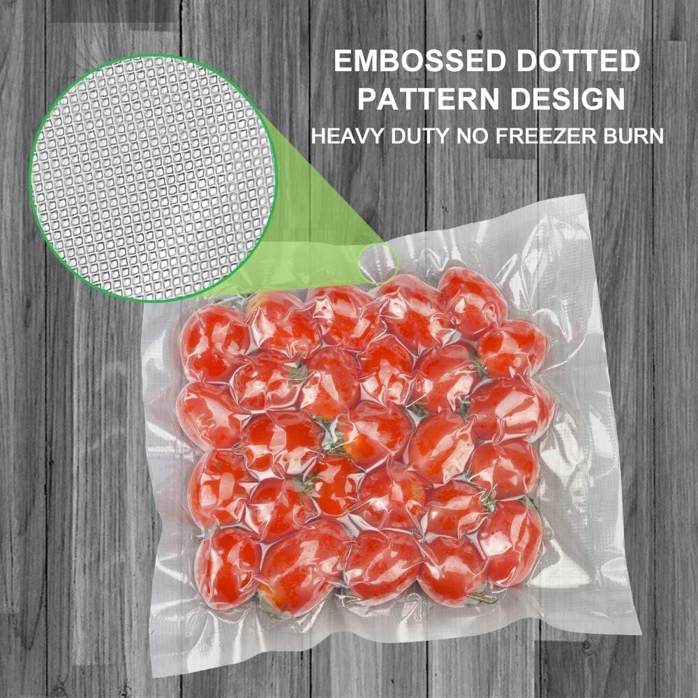 Accenter Vacuum Sealer Bags 6'' x 10'' (100 Pint) + 8'' x 12'' (50 Quart) Precut Heavy Duty Food Saver Bags Sac Sous Vide Bags for Food Storage & Preservation