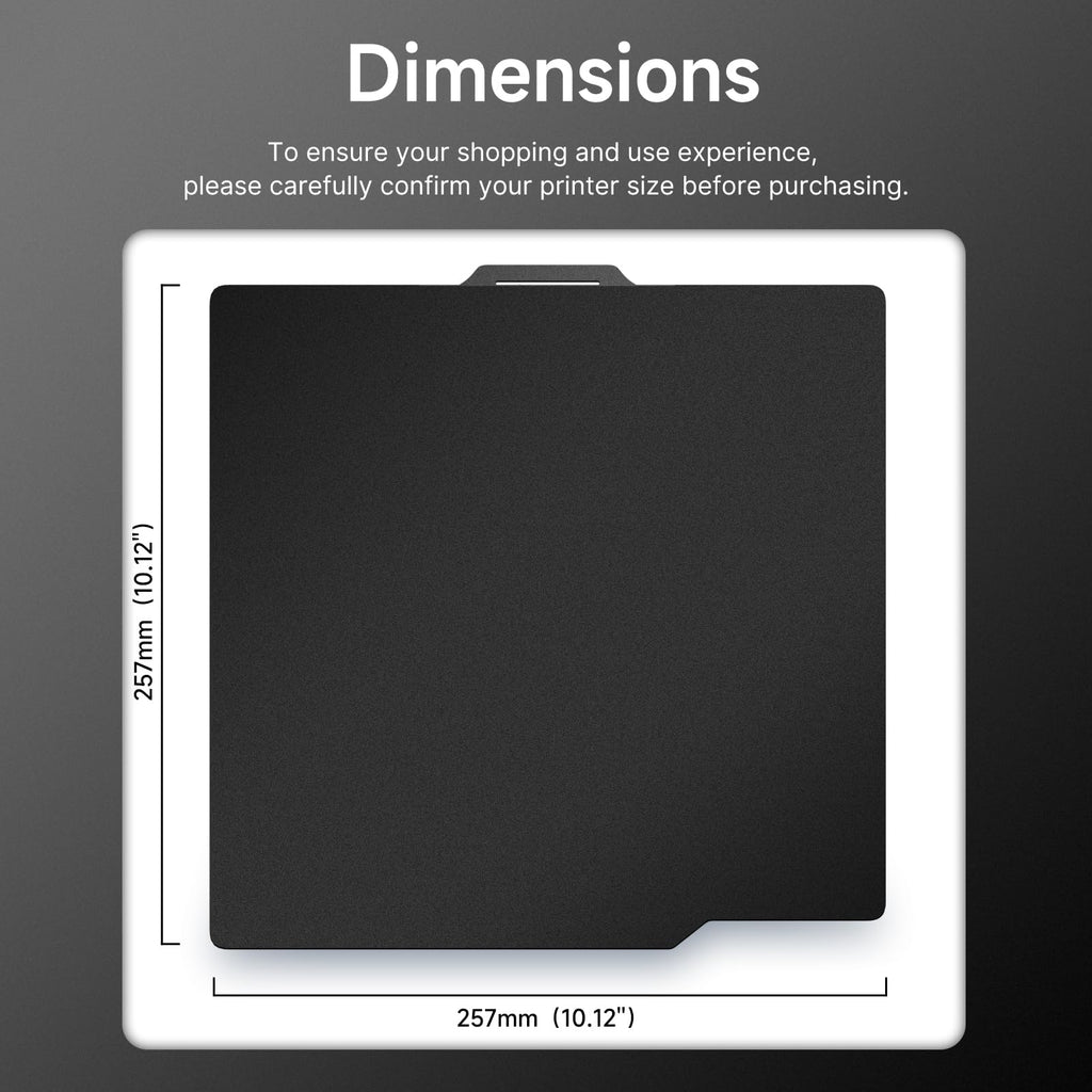 YOOPAI Double-Sided Epoxy Resin Build Plate, 257x257mm 3D Printer Bed for Bambu Build Plate A1 X1 X1C/P1P/P1S 3D Printers (Bambu Build Plate_257)