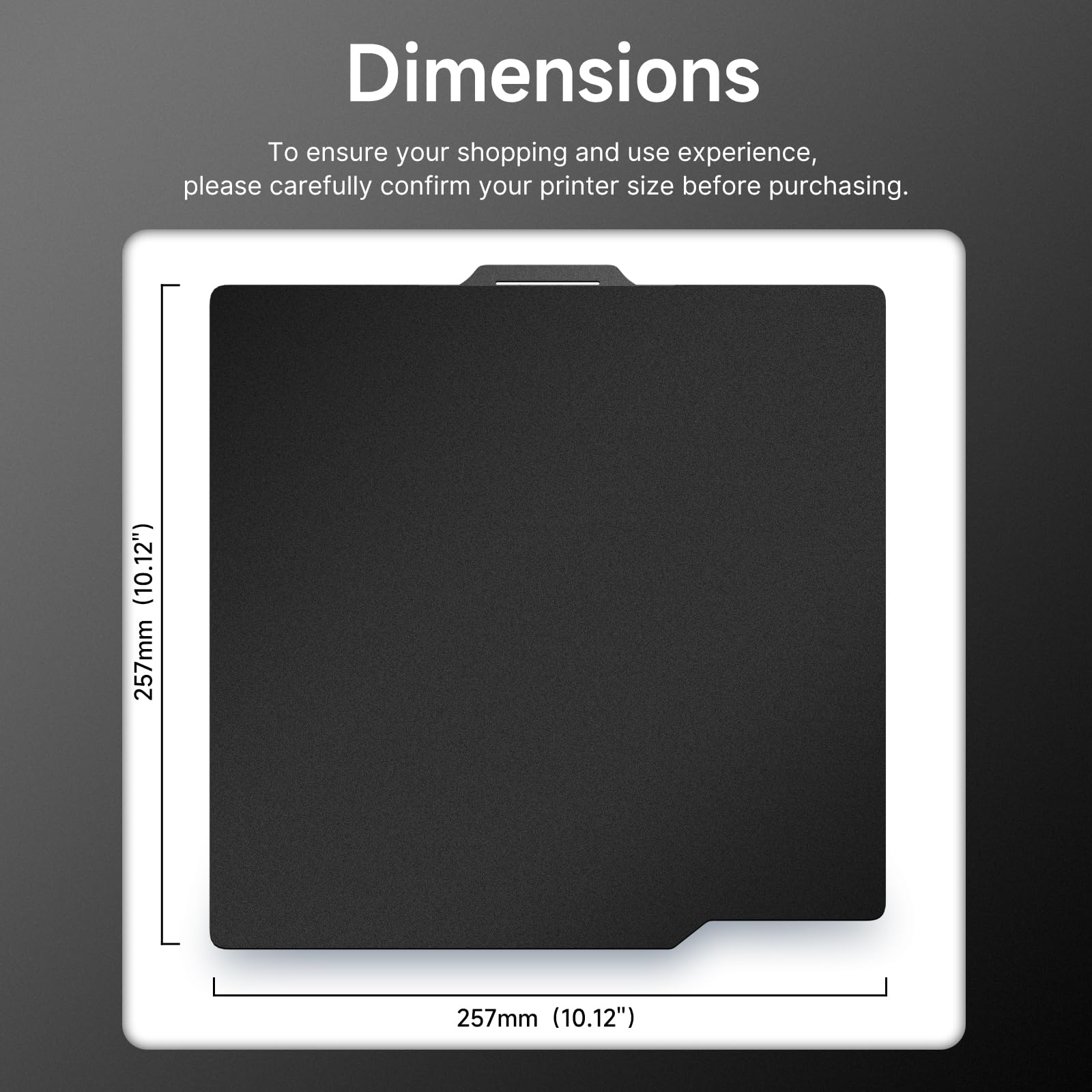 YOOPAI Double-Sided Epoxy Resin Build Plate, 257x257mm 3D Printer Bed for Bambu Build Plate A1 X1 X1C/P1P/P1S 3D Printers (Bambu Build Plate_257)