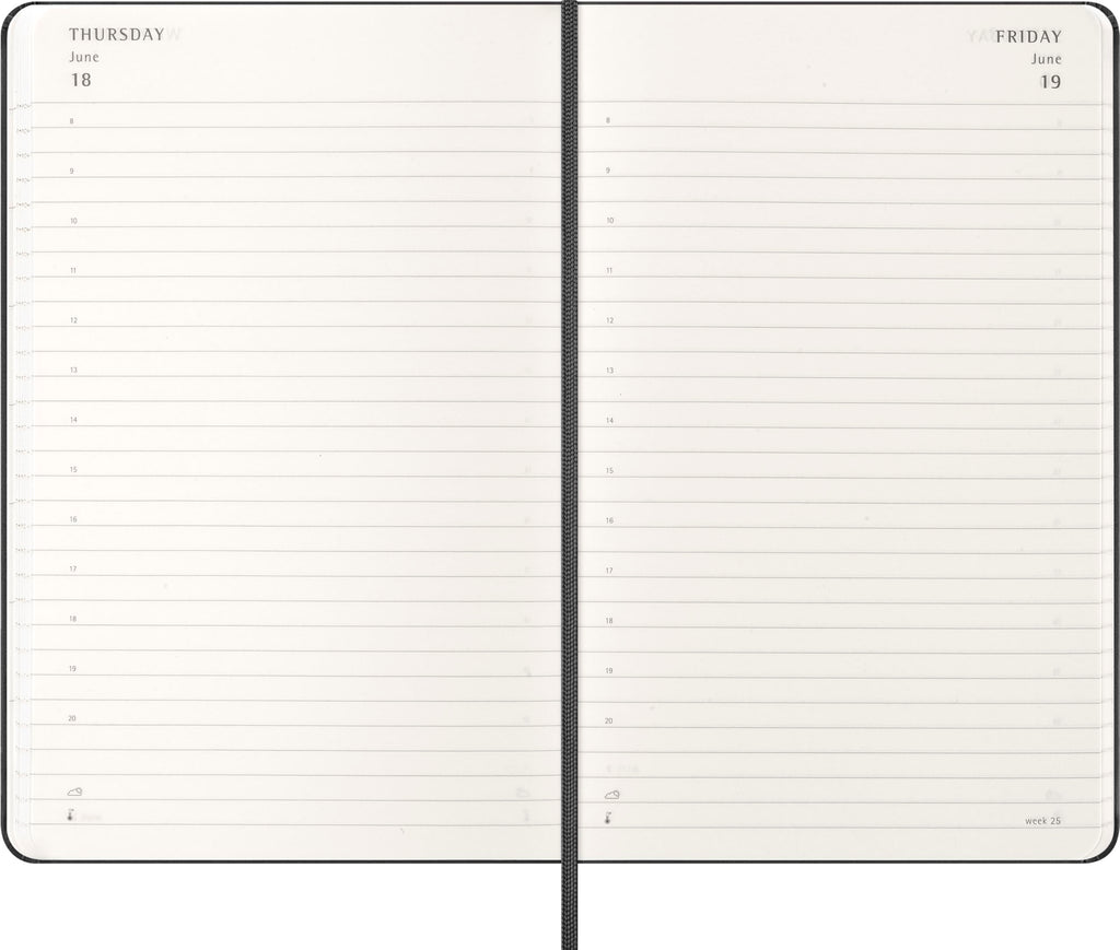 Moleskine Classic 12 Month 2026 Daily Planner, Hard Cover, Large (5" x 8.25"), Black, 400 pages