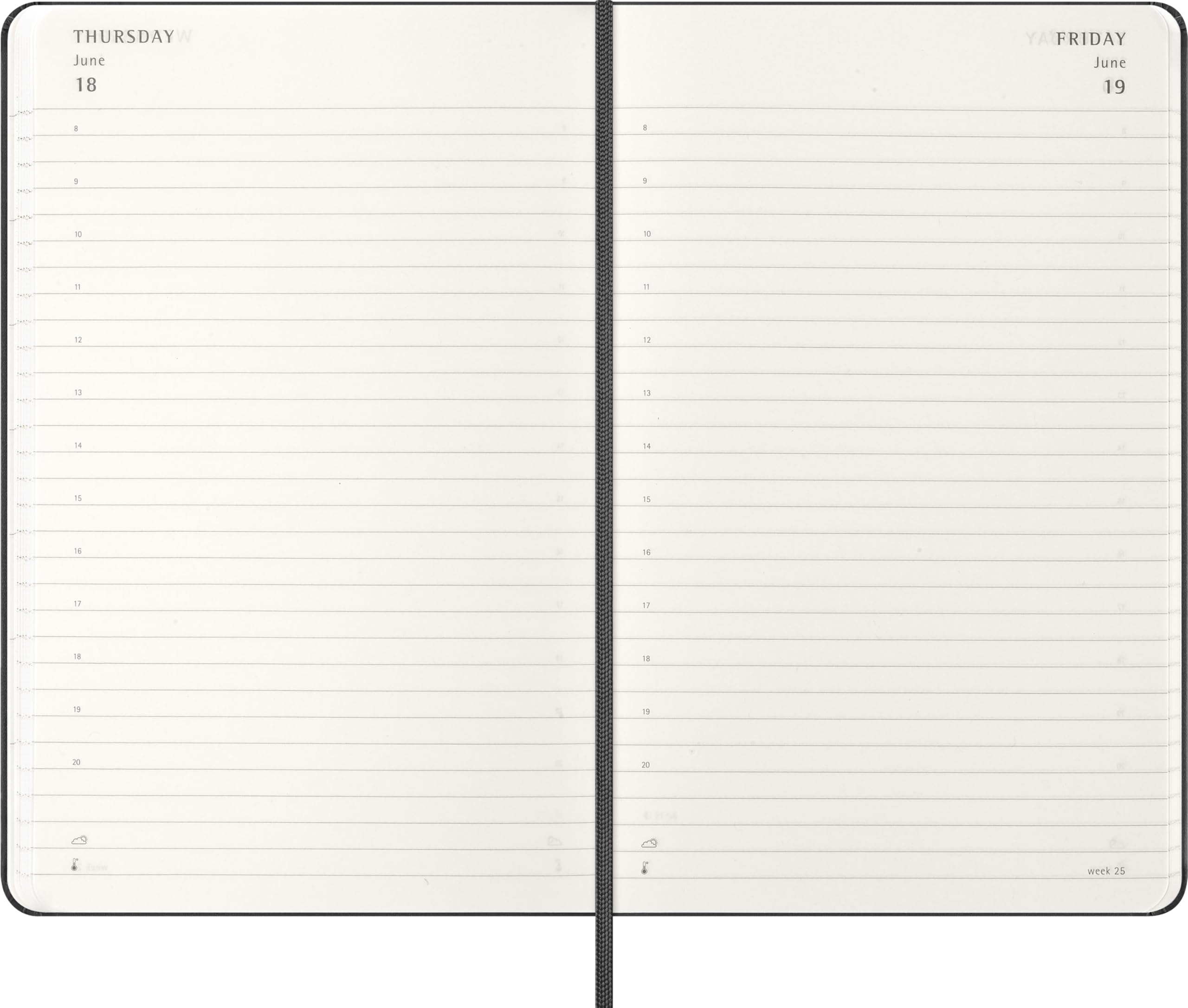 Moleskine Classic 12 Month 2026 Daily Planner, Hard Cover, Large (5" x 8.25"), Black, 400 pages
